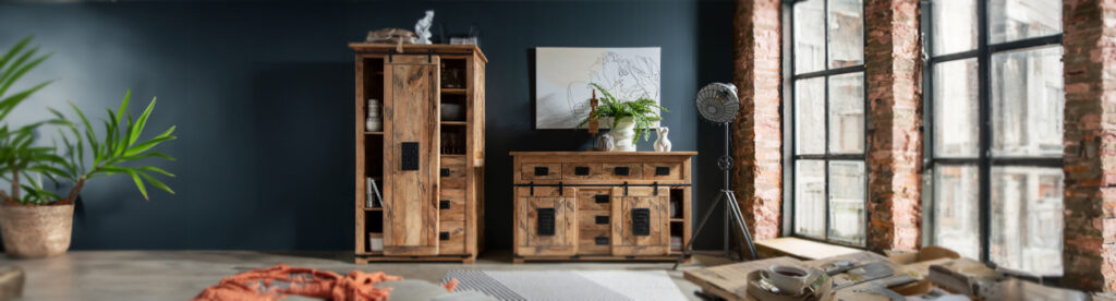 Dunkle Farben Industrial Style MassivArt