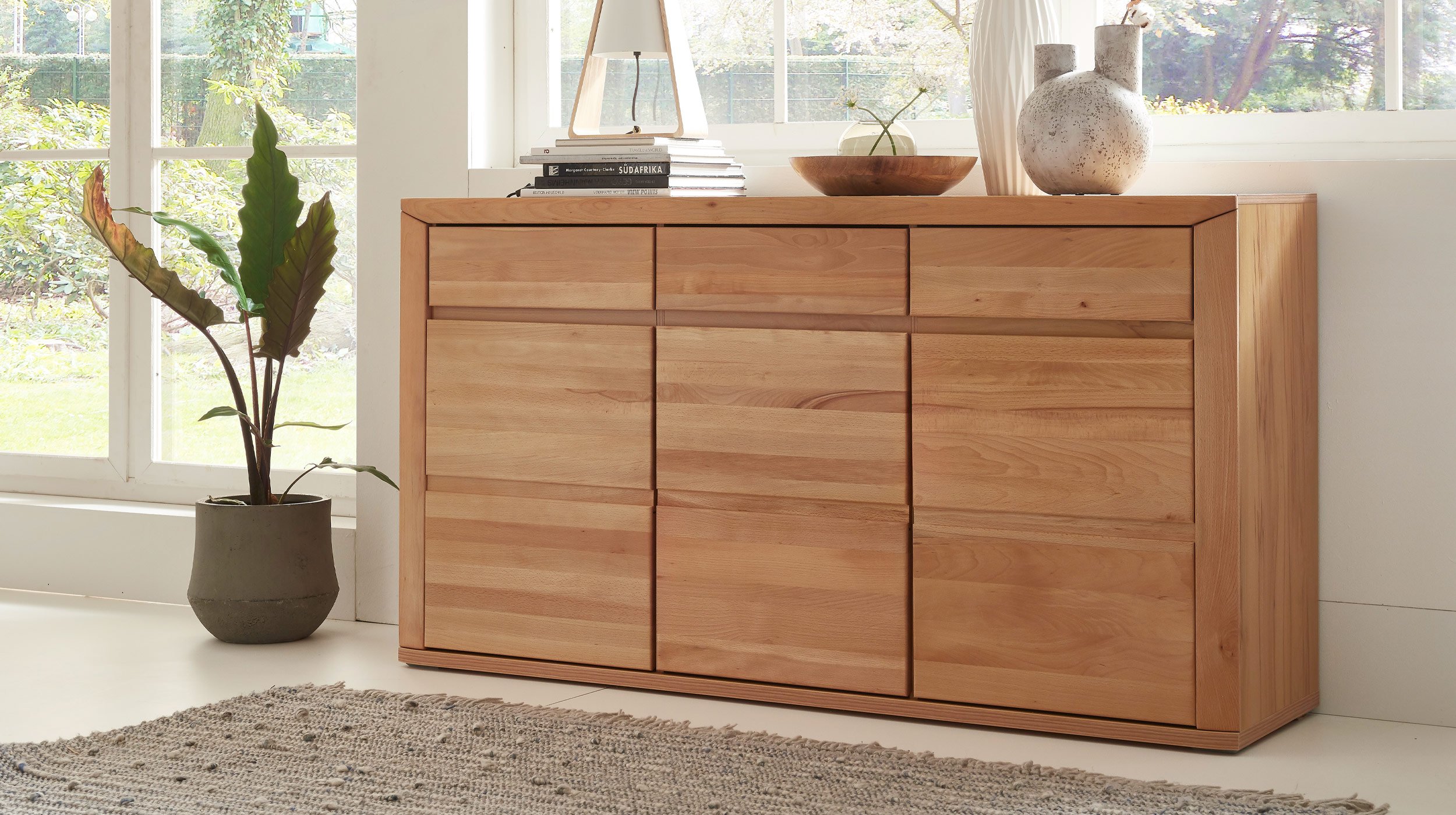 Sideboard - Kernbuche teilmassiv - 170 cm - KORSIKA