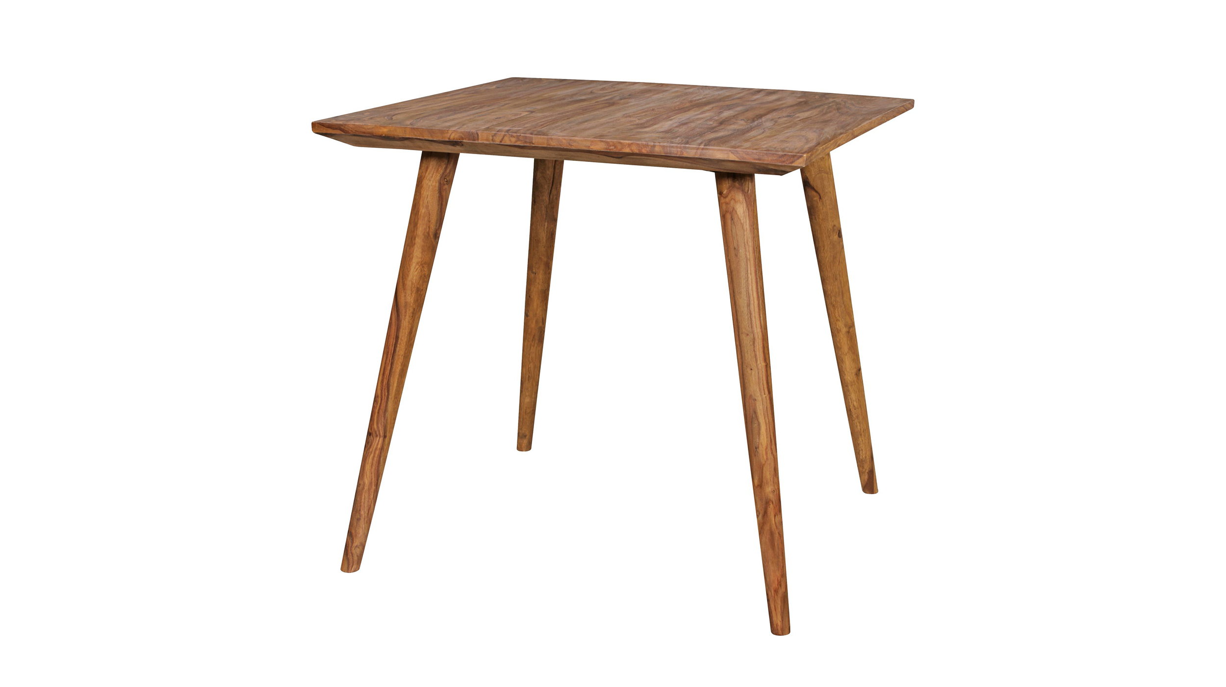 Esstisch 80 x 80 cm Sheesham massiv gebeizt - RAINE 