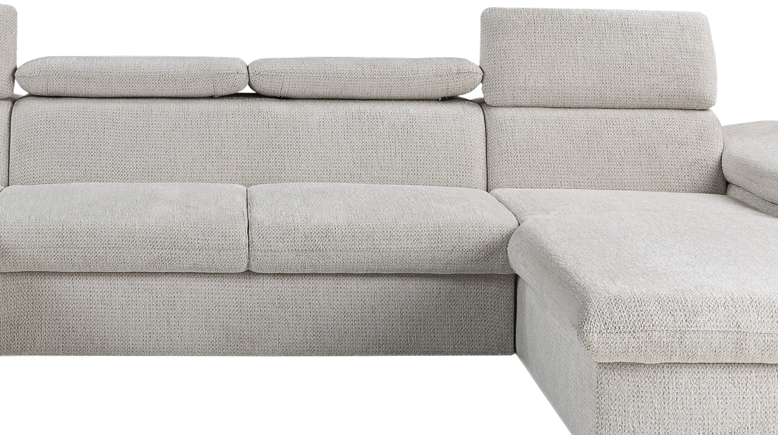 Wohnlandschaft Schlaffunktion creme 352 cm - Bettkasten - CARLO