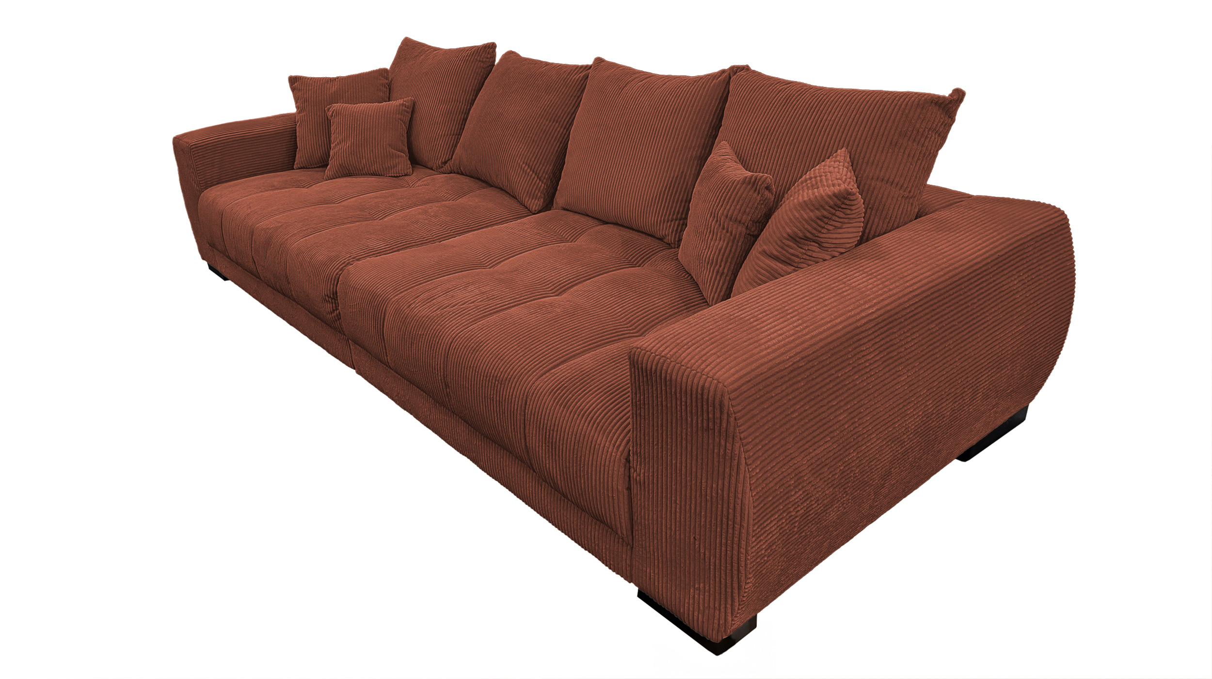 Big Sofa Cord rost mit Nosagunterfederung 300 cm - ARTEMIS