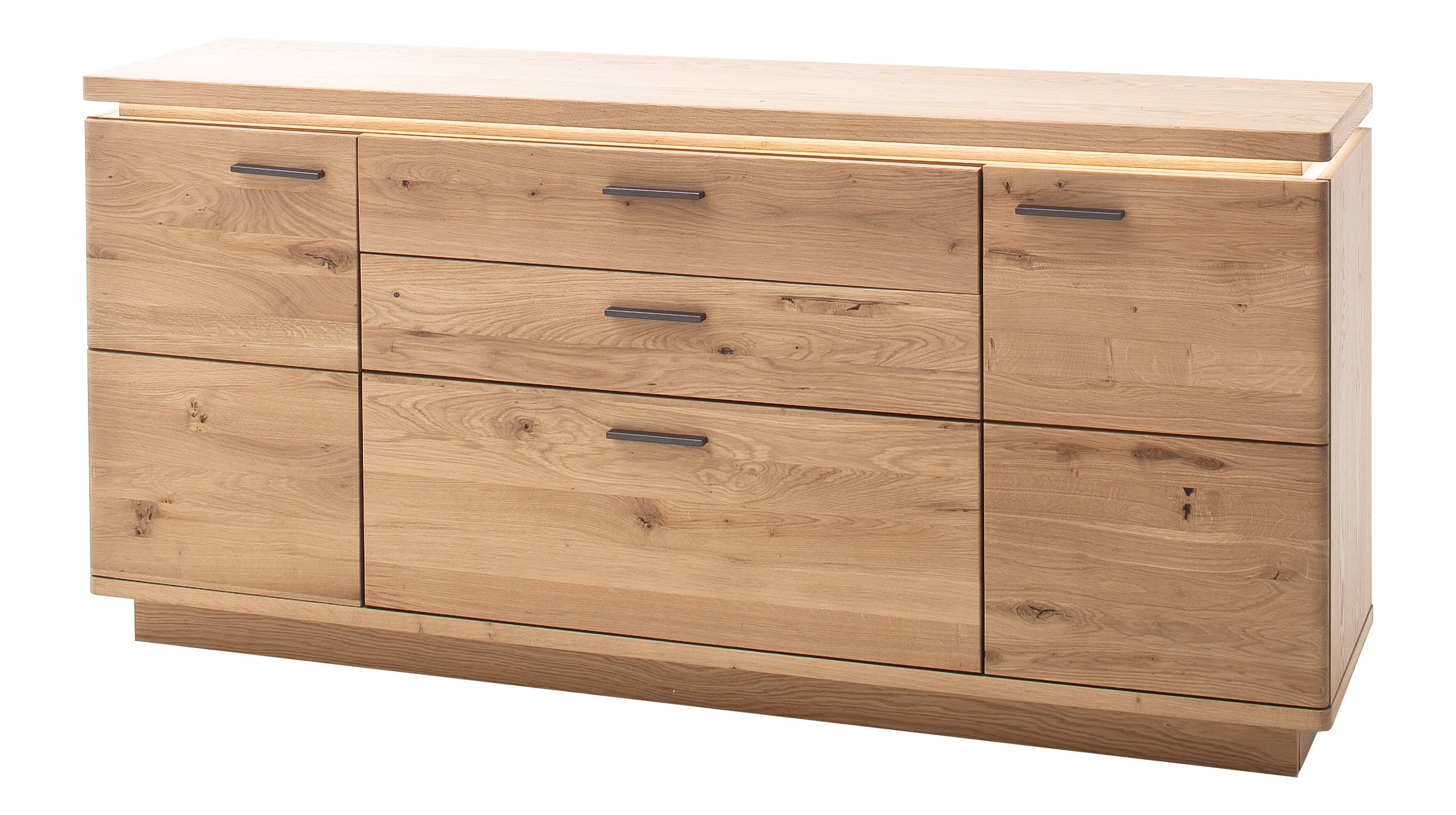 Sideboard Balkeneiche teilmassiv - 3 Schubladen - BARCELONA Sideboard Balkeneiche geölt teilmassiv 180 cm - BARCELONA