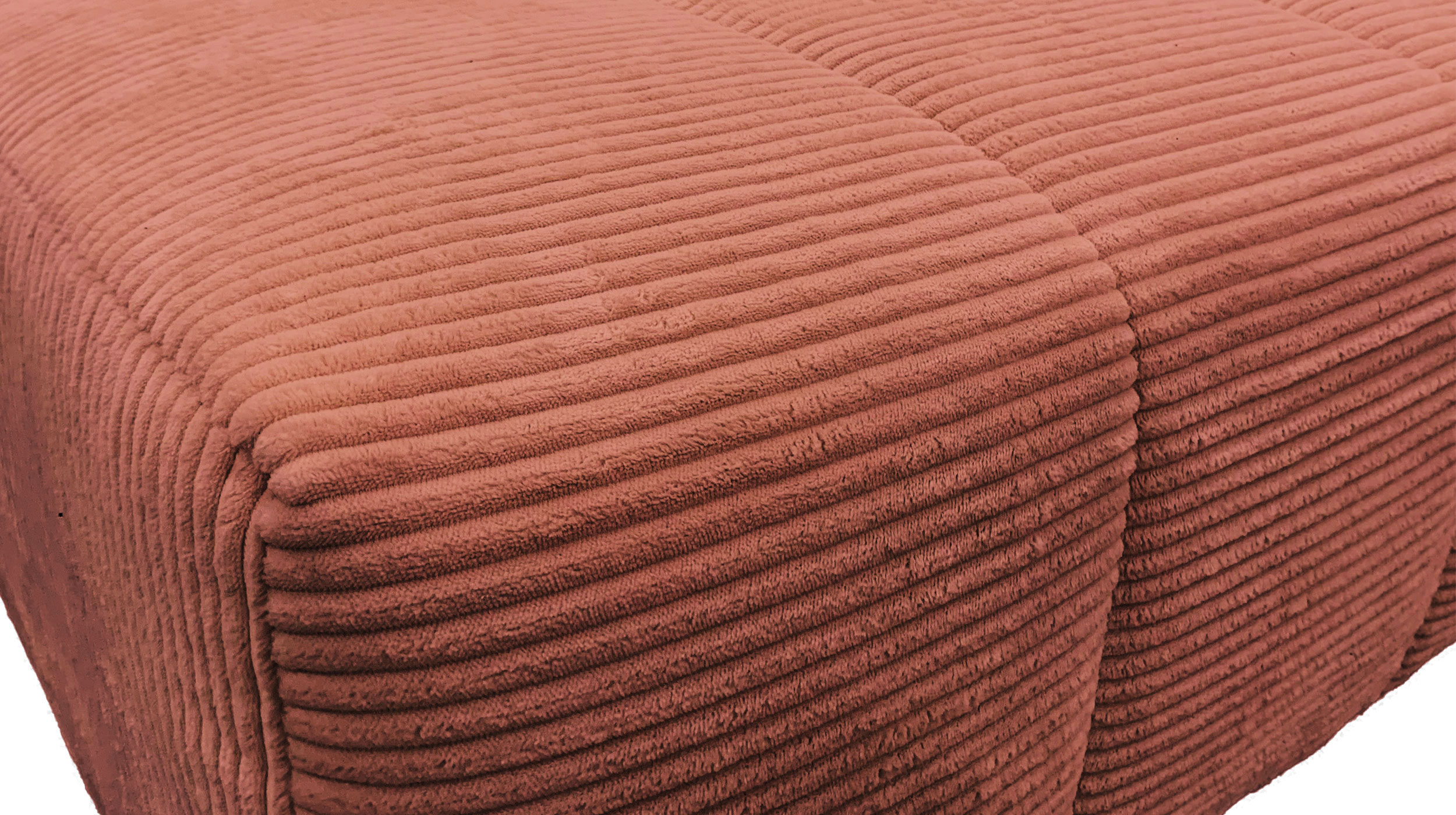 Ecksofa Cord rost ausziehbar - Sitztiefenverstellung 256 cm - OT links - SIMPLE