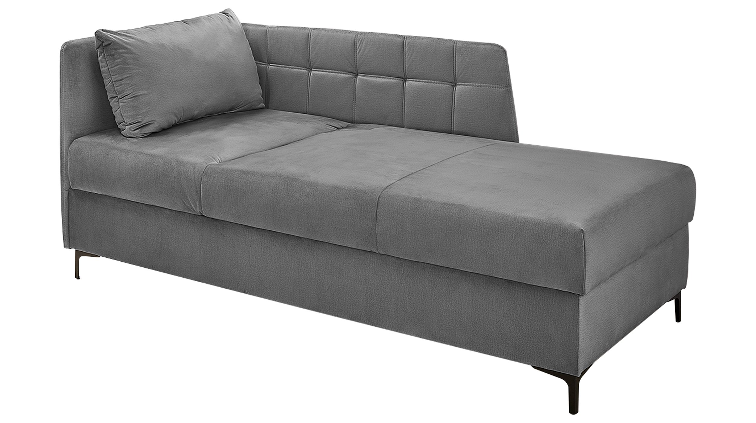 Einzelsofa 207 cm Recamiere Sofa grau - MARIE