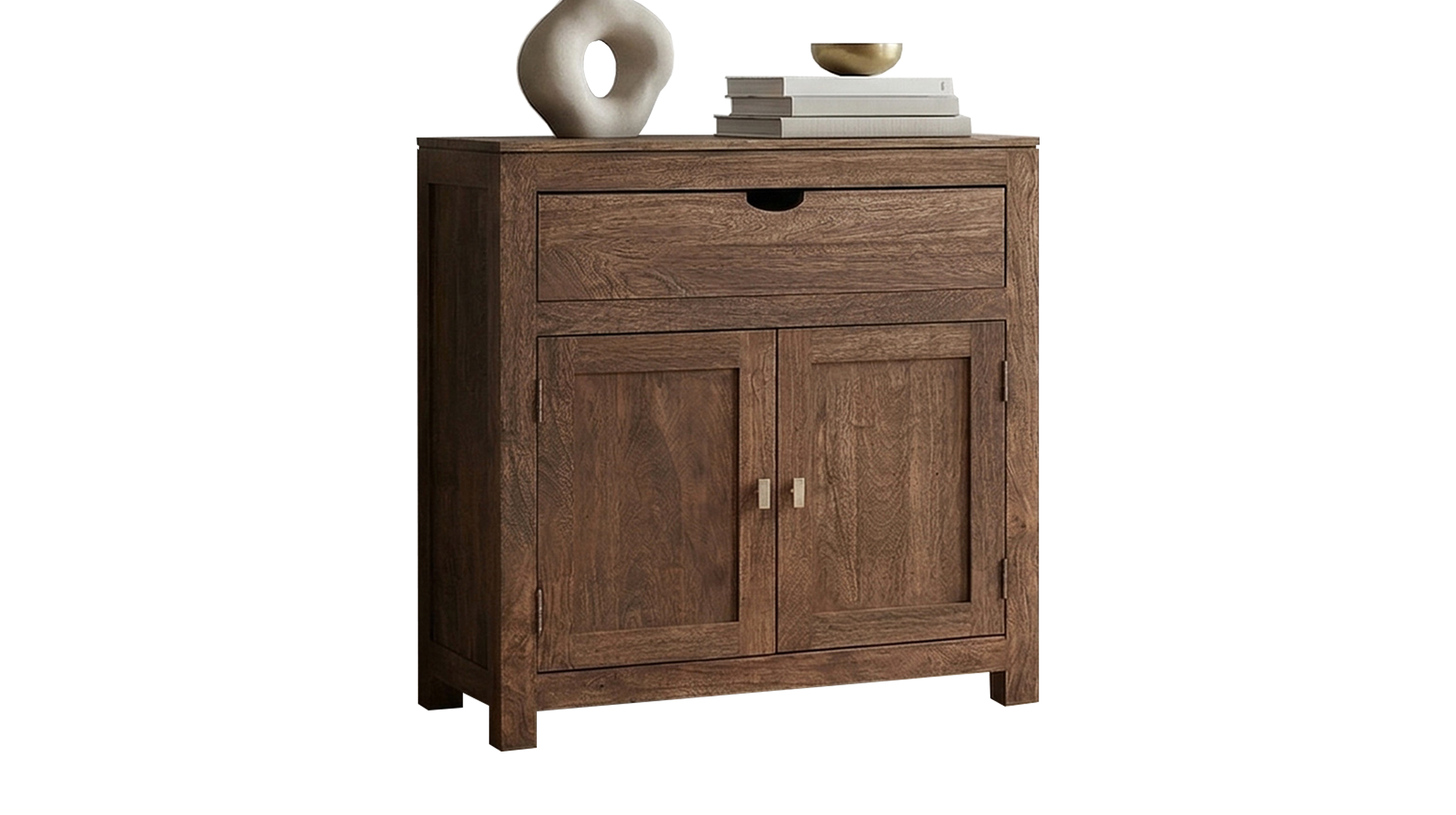 Kommode 90 cm Mango massiv gebeizt - montiert - MANGALA