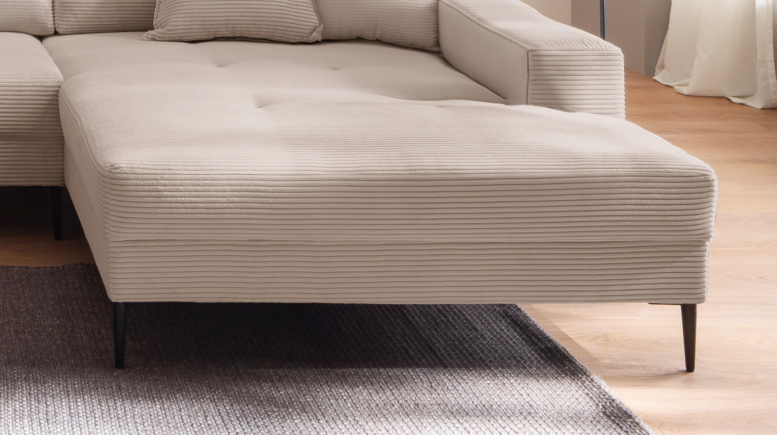 Wohnlandschaft Cord beige - 360 cm - SUMMER 