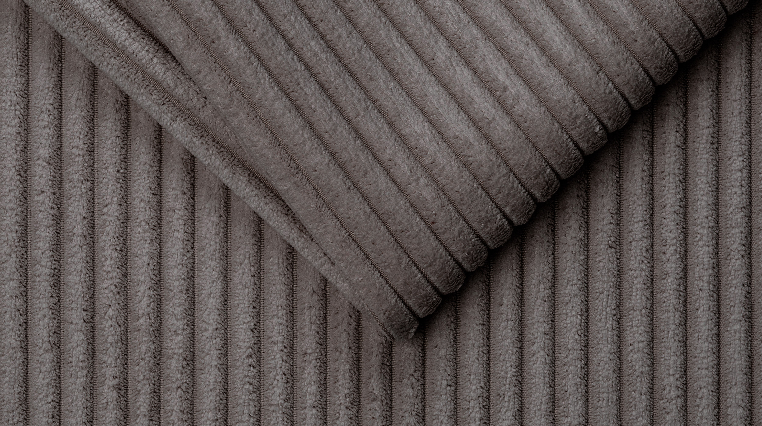 Ecksofa Cord grau 276 x 173 cm - OT links - SUMMER