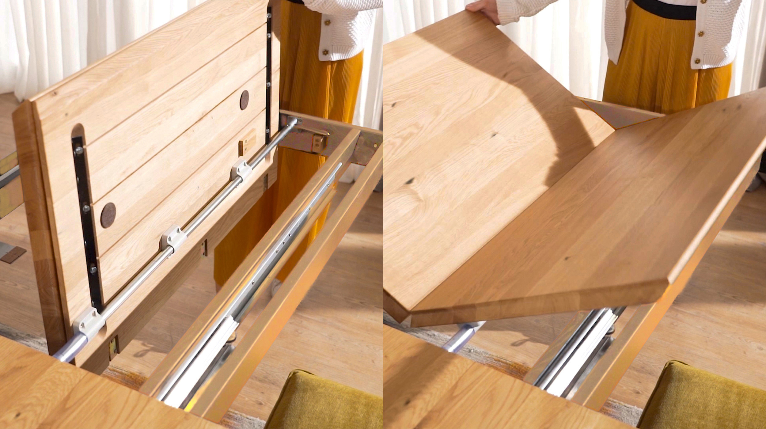 Esstisch Massivholztisch 180 cm in Wildeiche ausziehbar - RICARDO