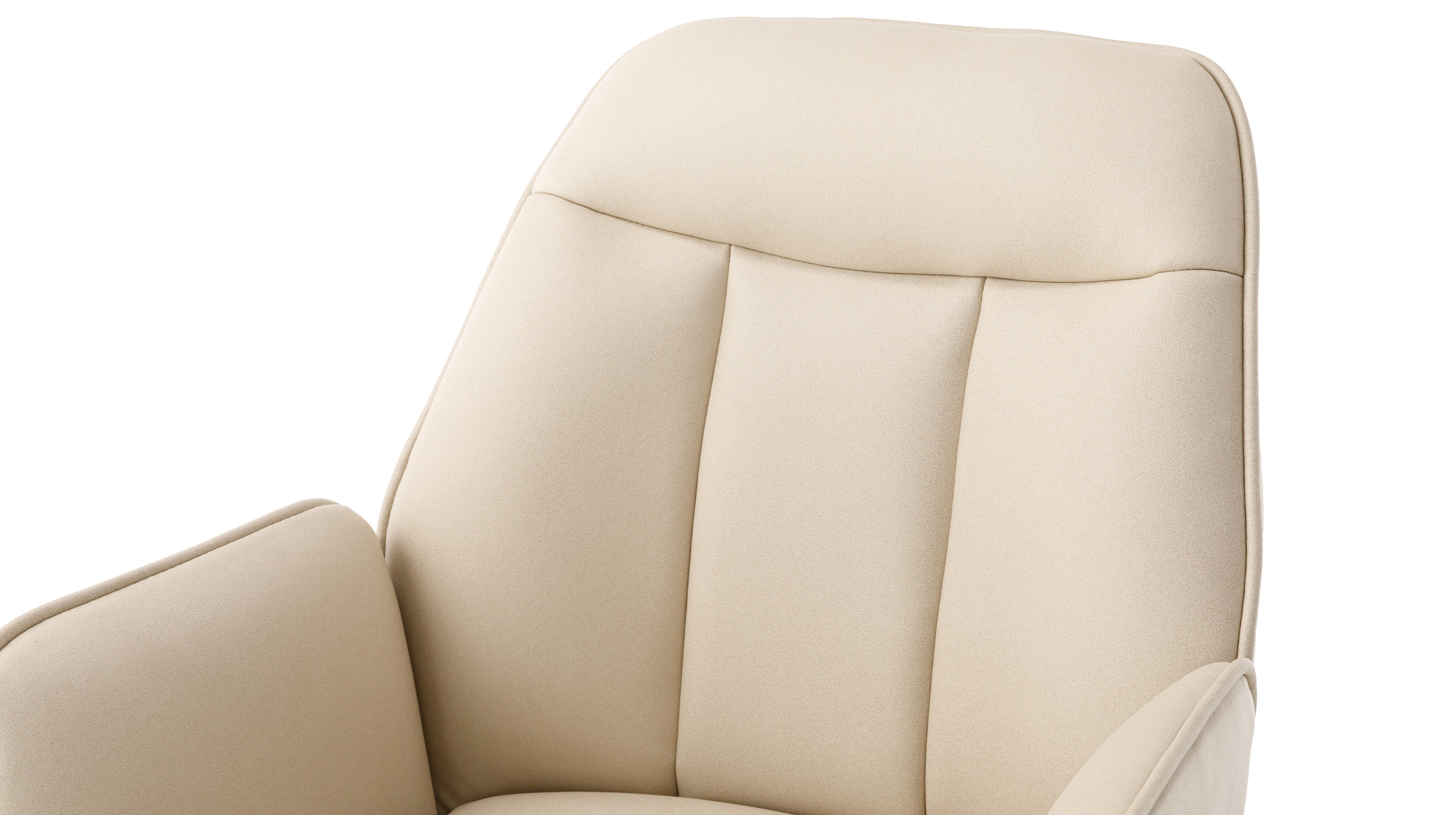 Armlehnstuhl creme Drehstuhl Microfaser - RAFAELA