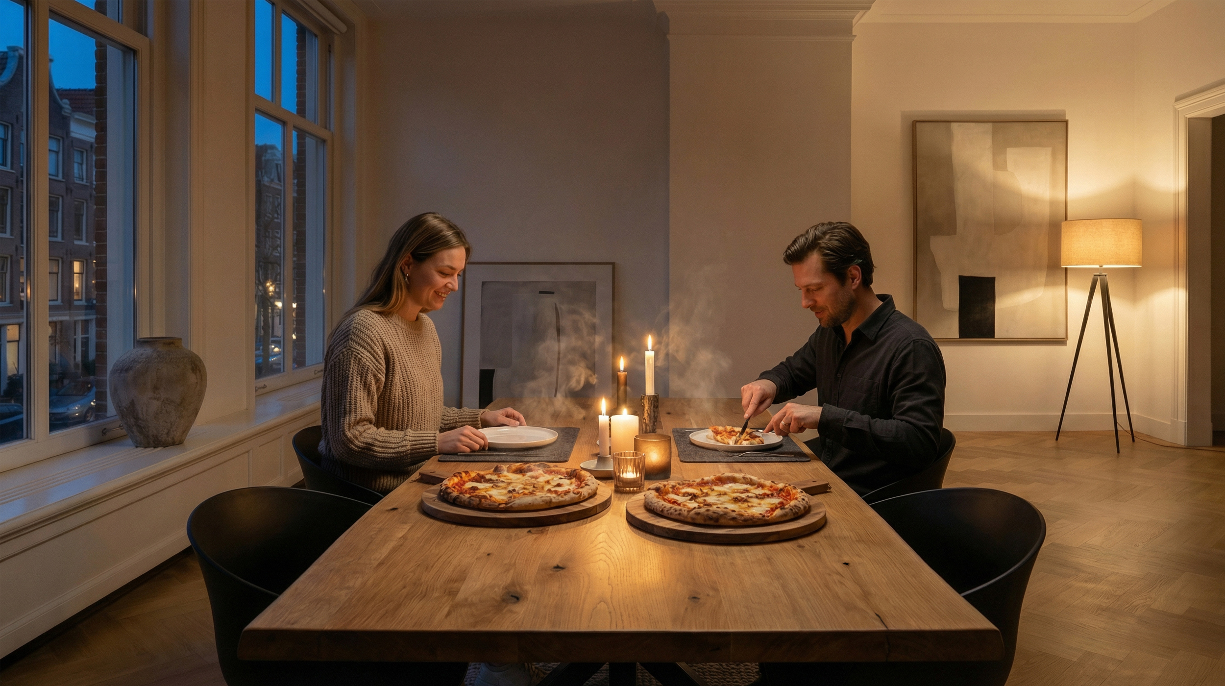 Esstisch Baumkantentisch Optik 200 cm massiv Wildeiche geölt - DAHLIA