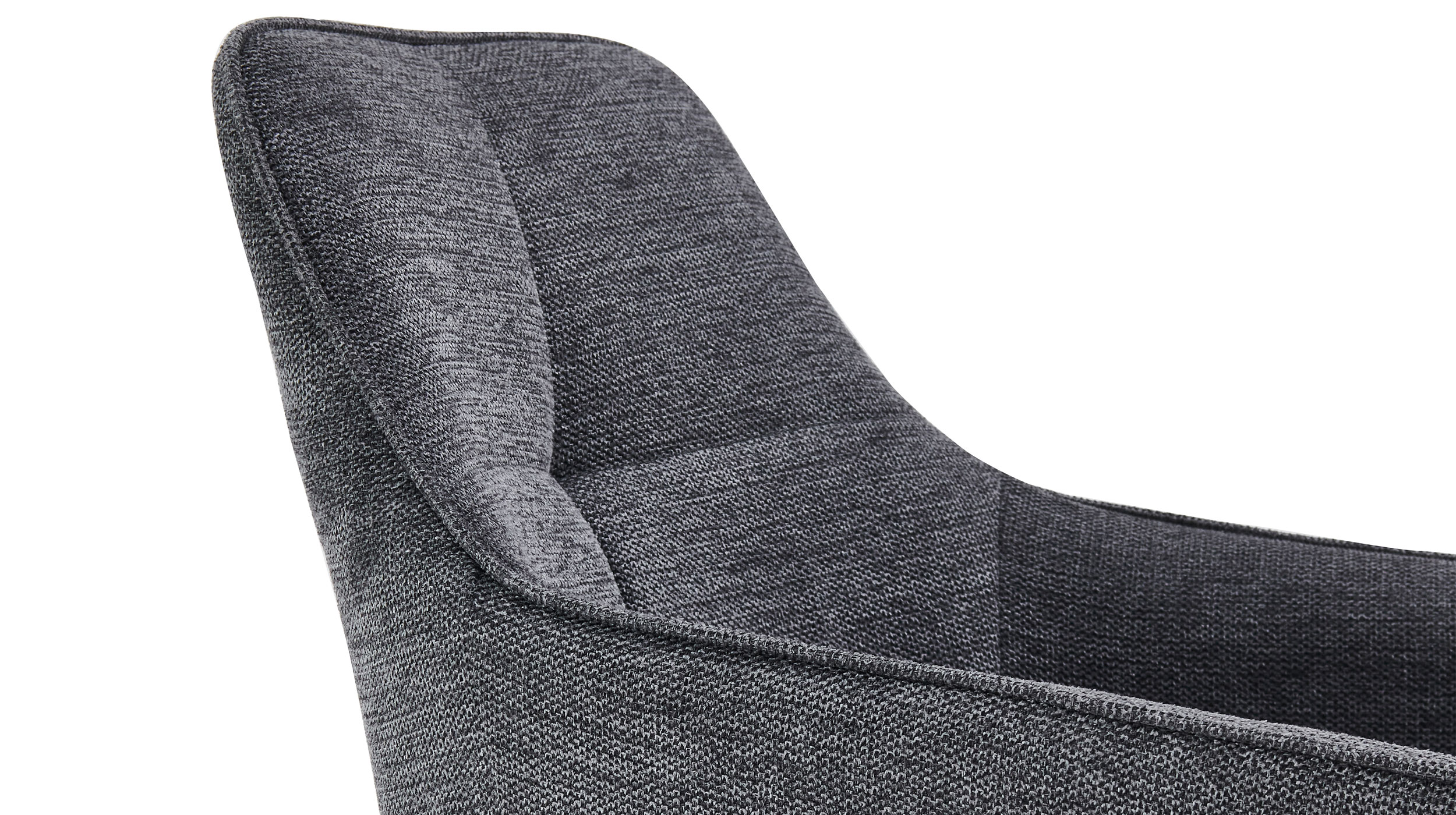 Polsterstuhl Armlehnstuhl anthrazit Webstoff - Buche massiv - LIPARI