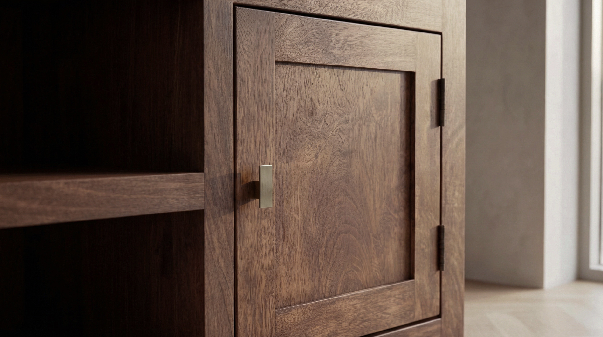 TV-Lowboard Mango massiv gebeizt montiert 145 cm - MANGALA