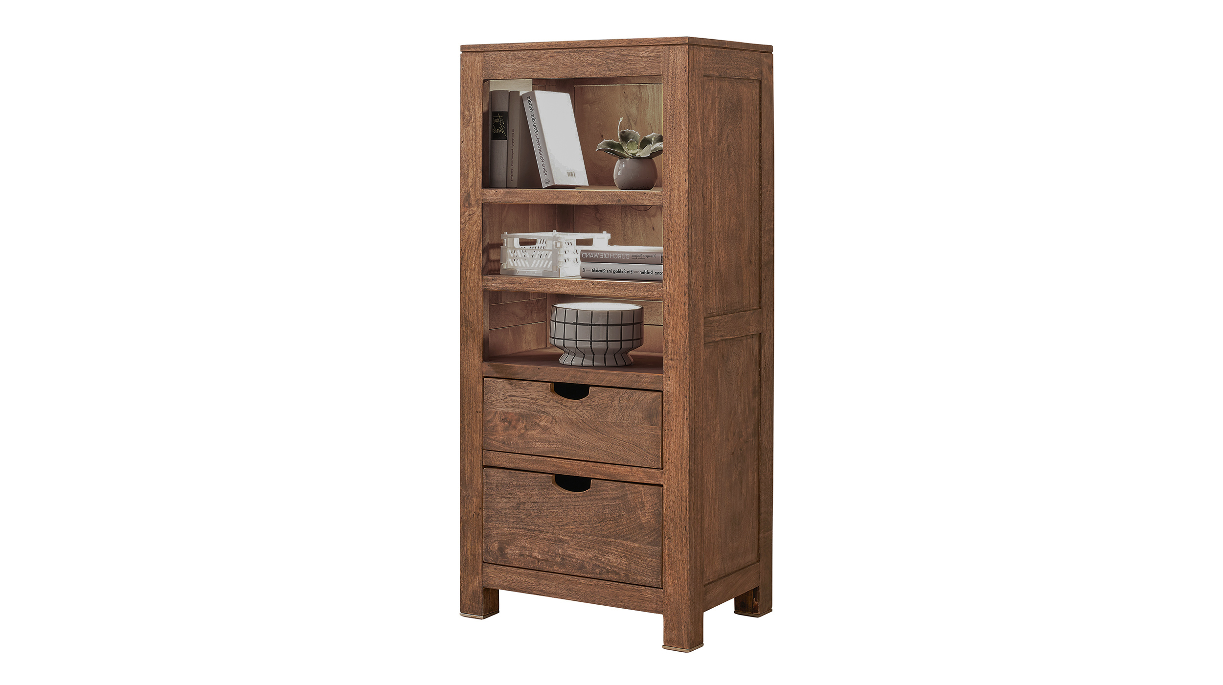 Kommode 55 cm Mango massiv gebeizt - montiert - MANGALA