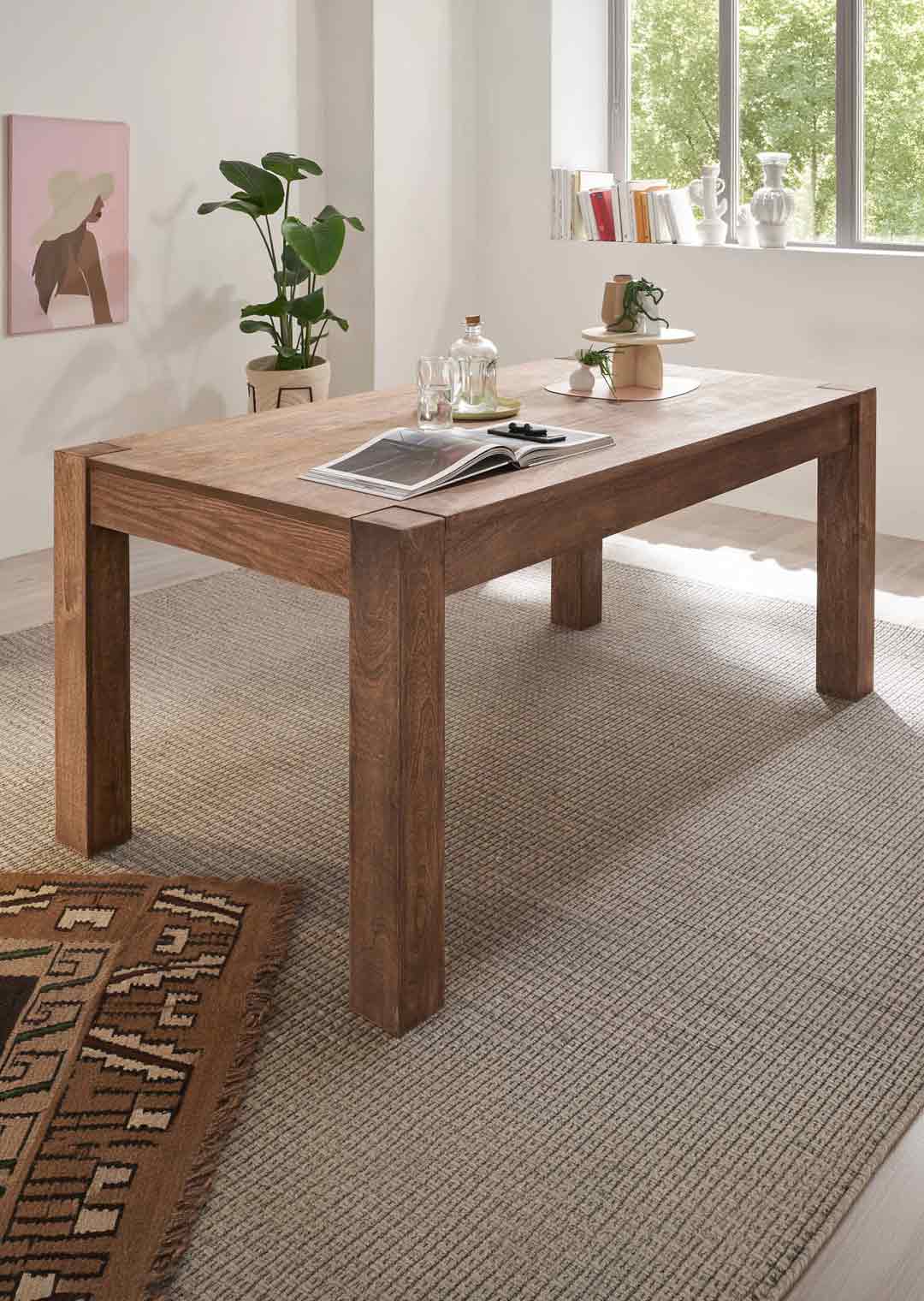 Esstisch Massivholztisch Mango gebeizt 180 x 90 cm - MANGALA