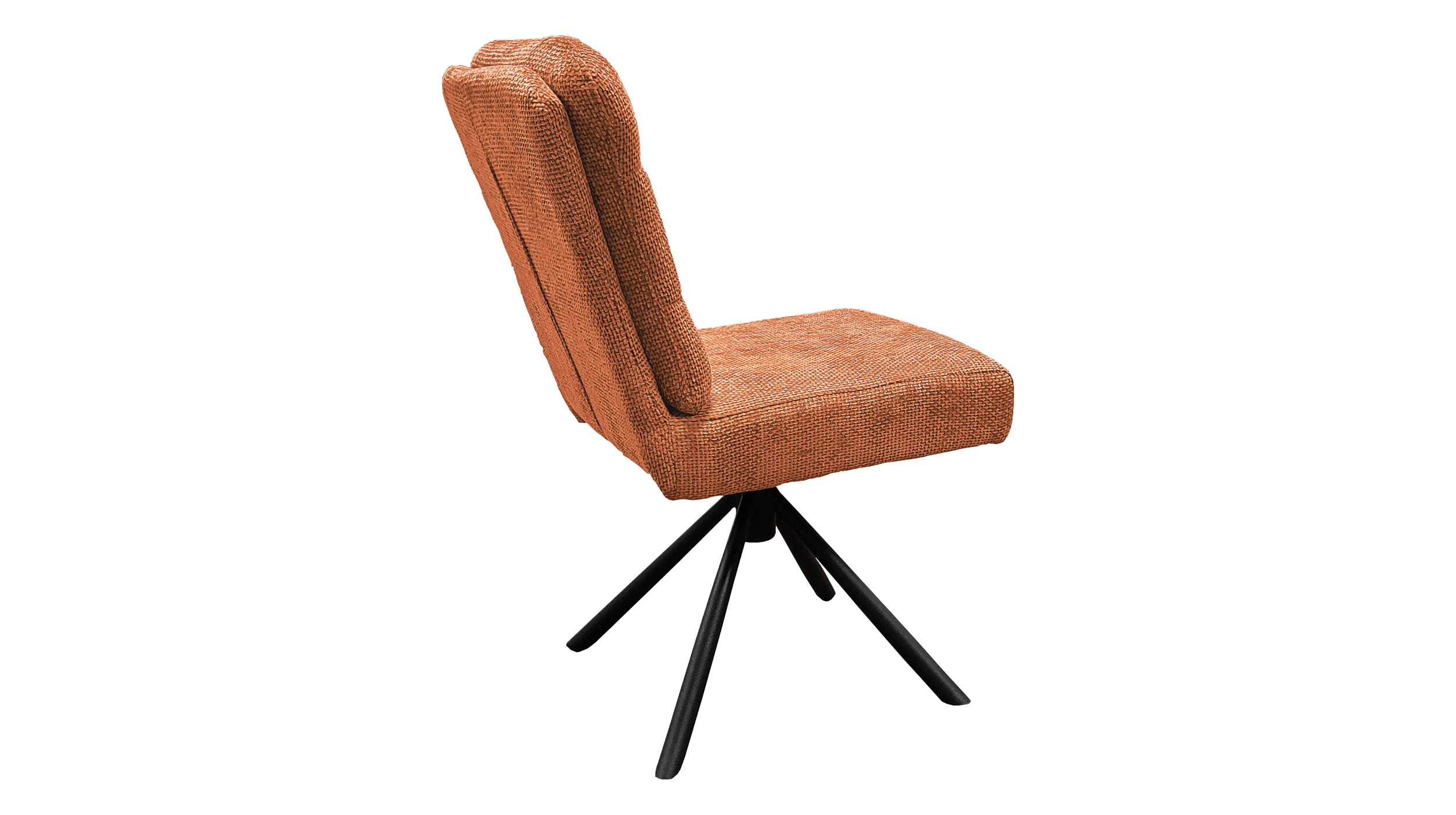 Polsterstuhl orange Drehstuhl Taschenfederkern Chenille - HEDIA