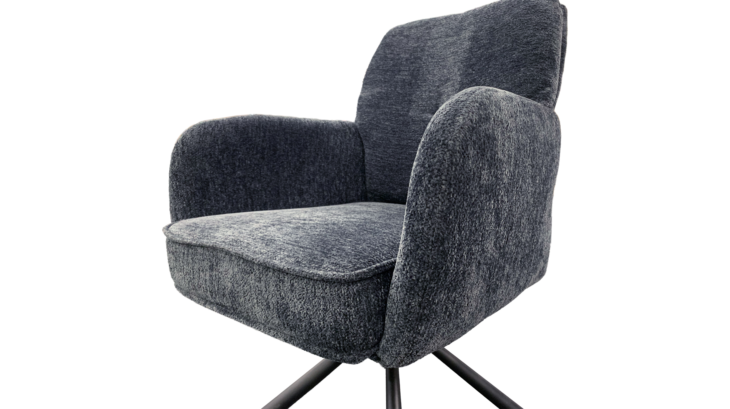 Armlehnstuhl anthrazit Drehstuhl Taschenfederkern - JÖRDIS