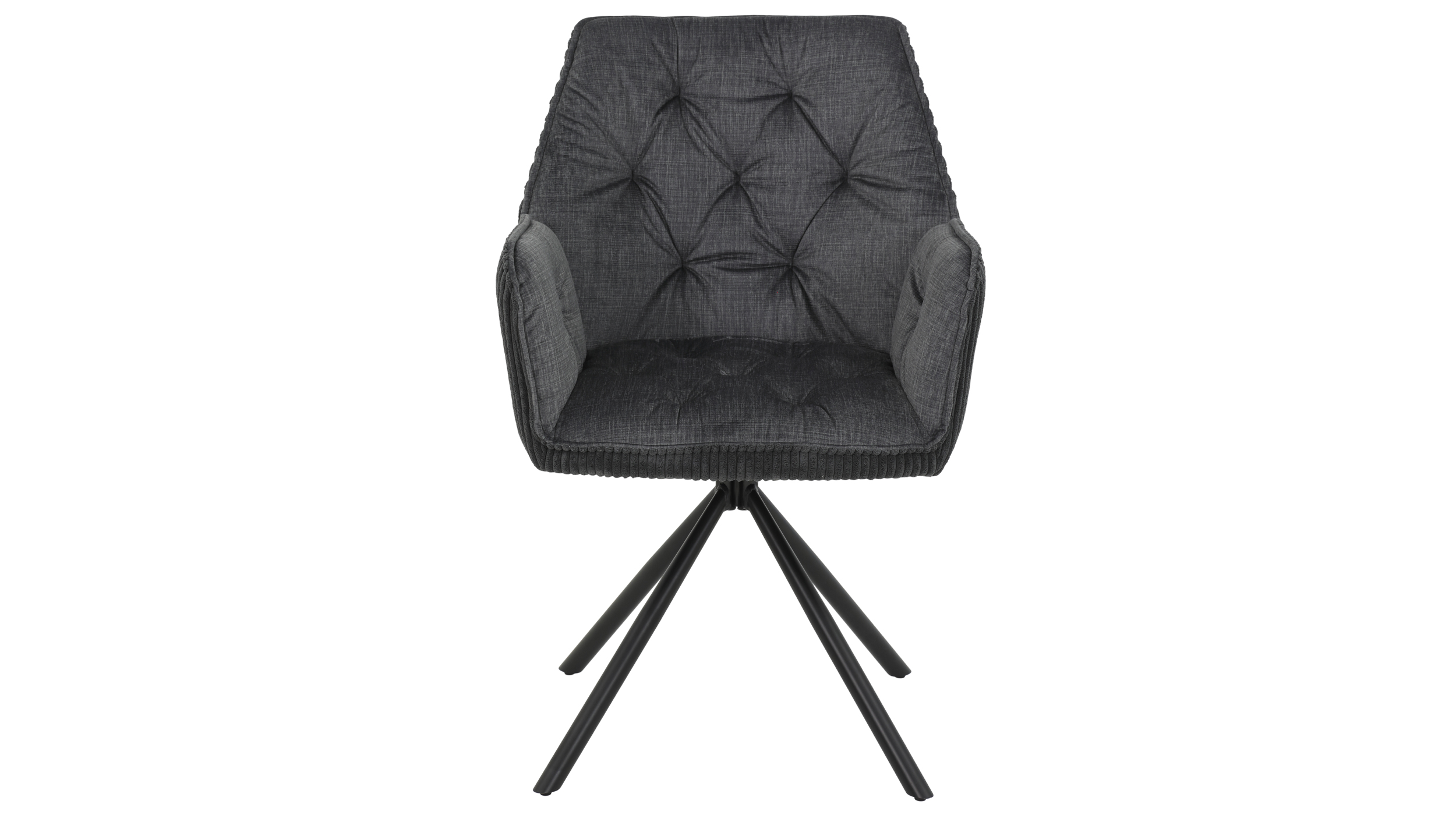 Armlehnstuhl anthrazit Drehstuhl Microfaser - INGE