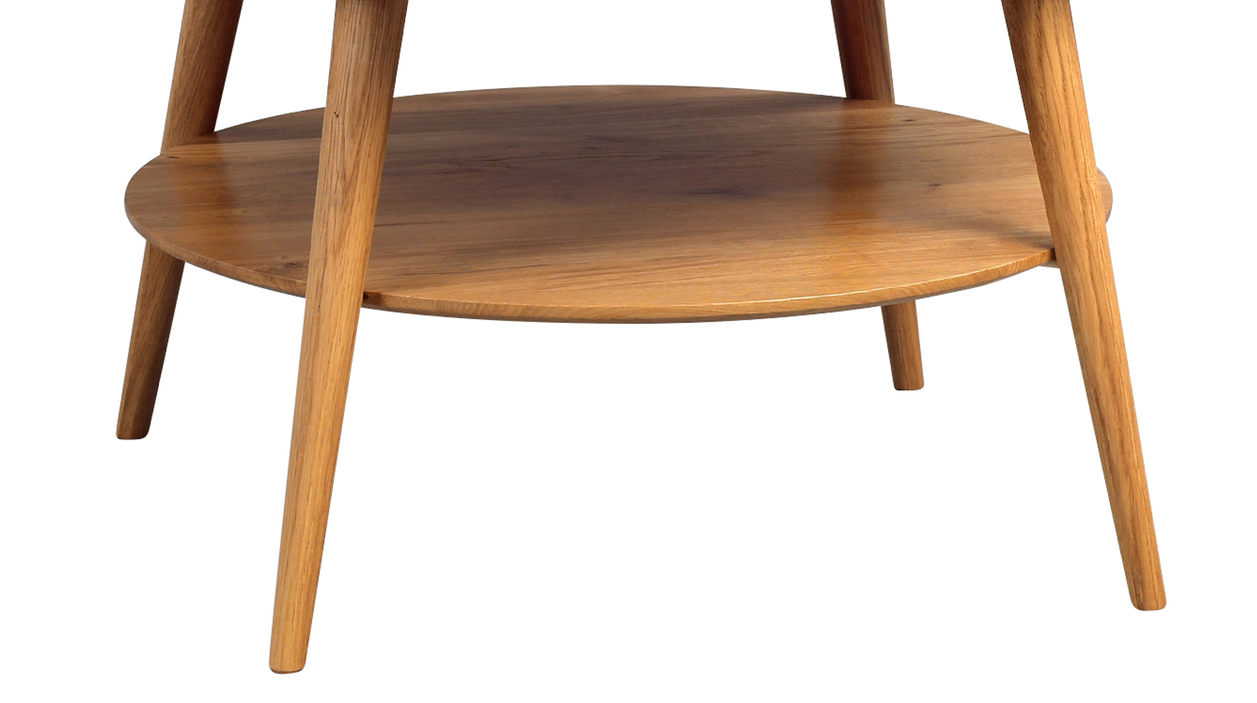 Couchtisch Wildeiche massiv geölt rund 80 x 80 cm - STELLA