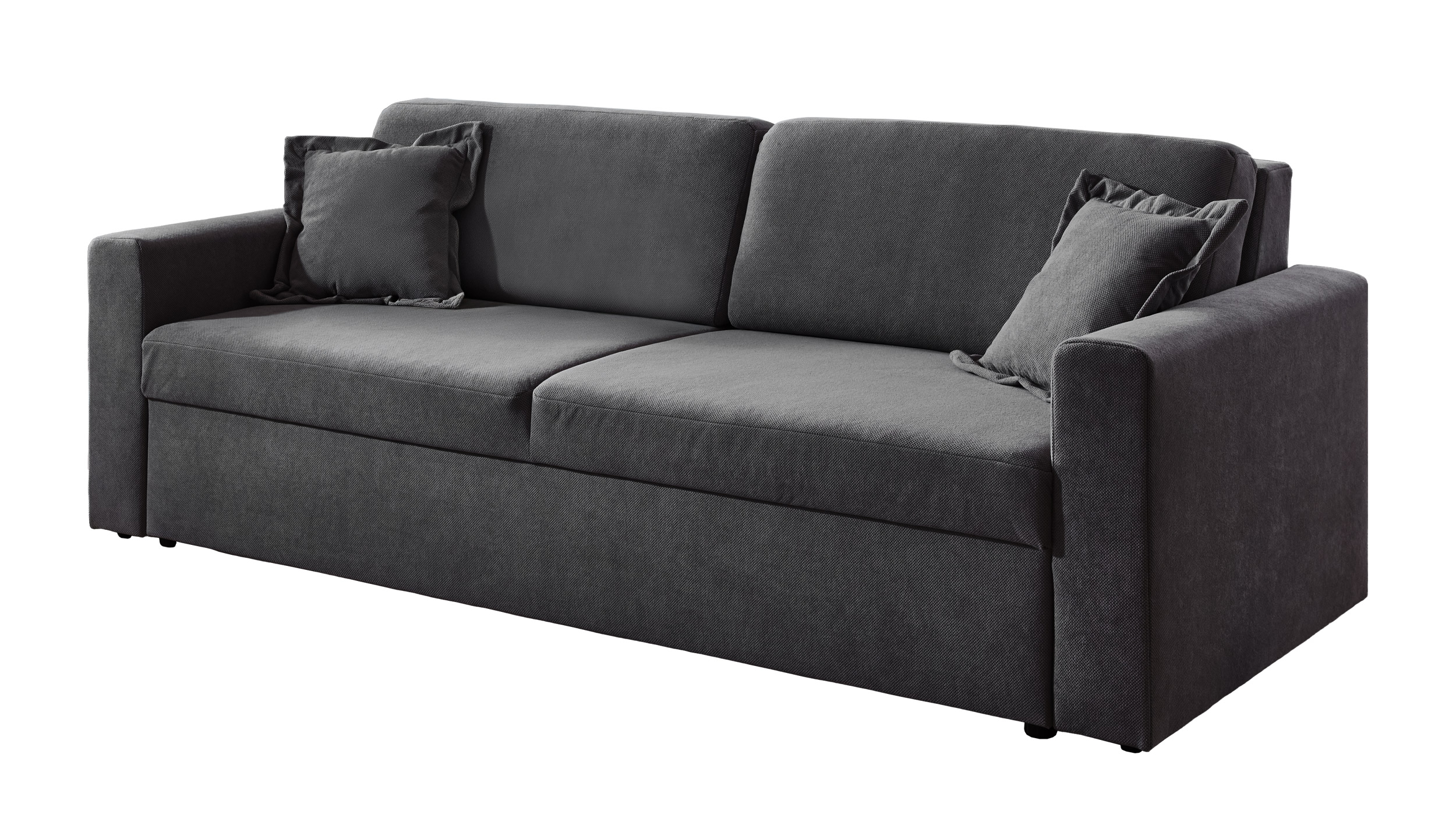 Schlafsofa grau ausziehbar 2-Sitzer 235 cm - BOXER