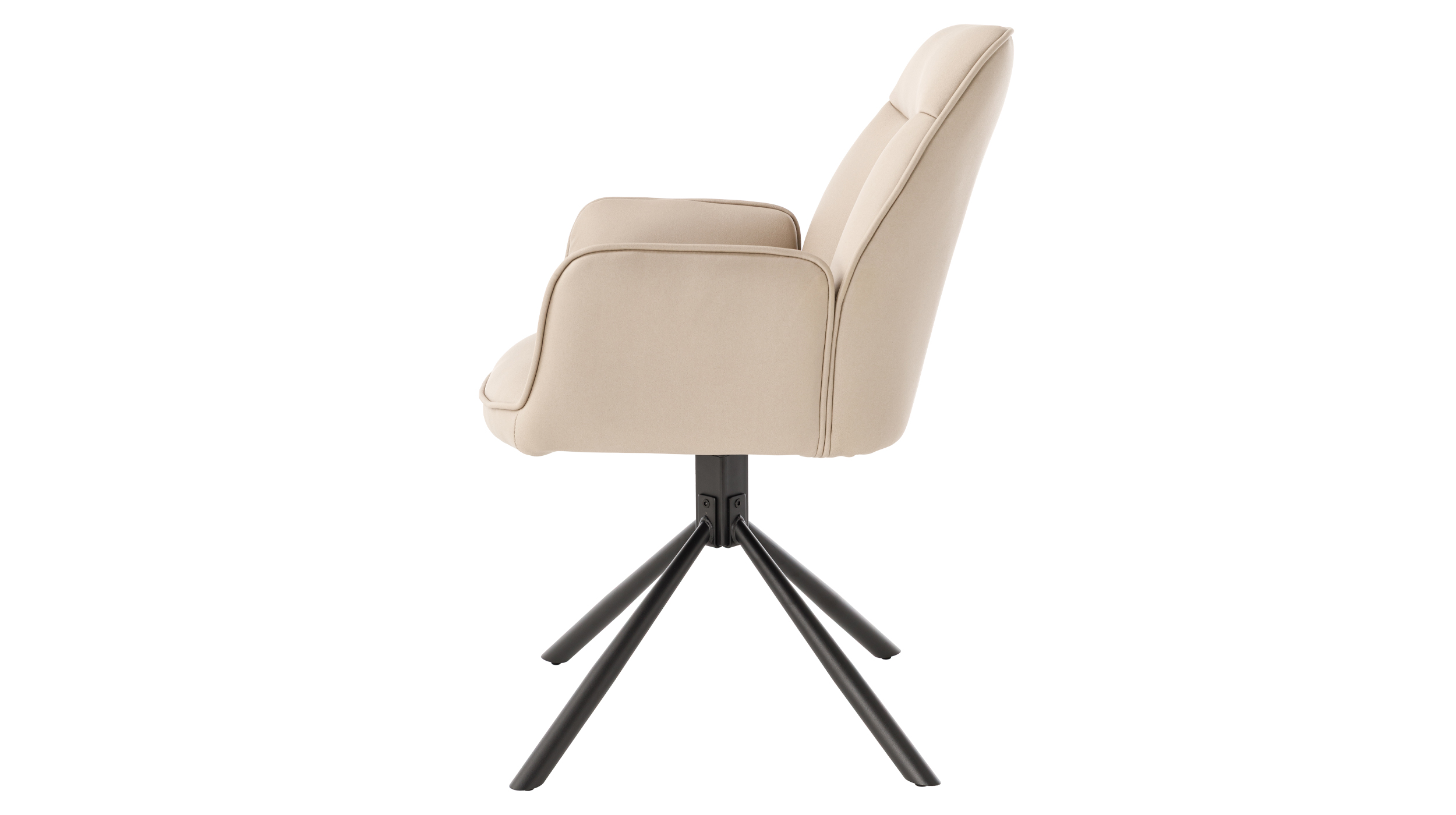 Armlehnstuhl braun Drehstuhl Microfaser - RAFAELA