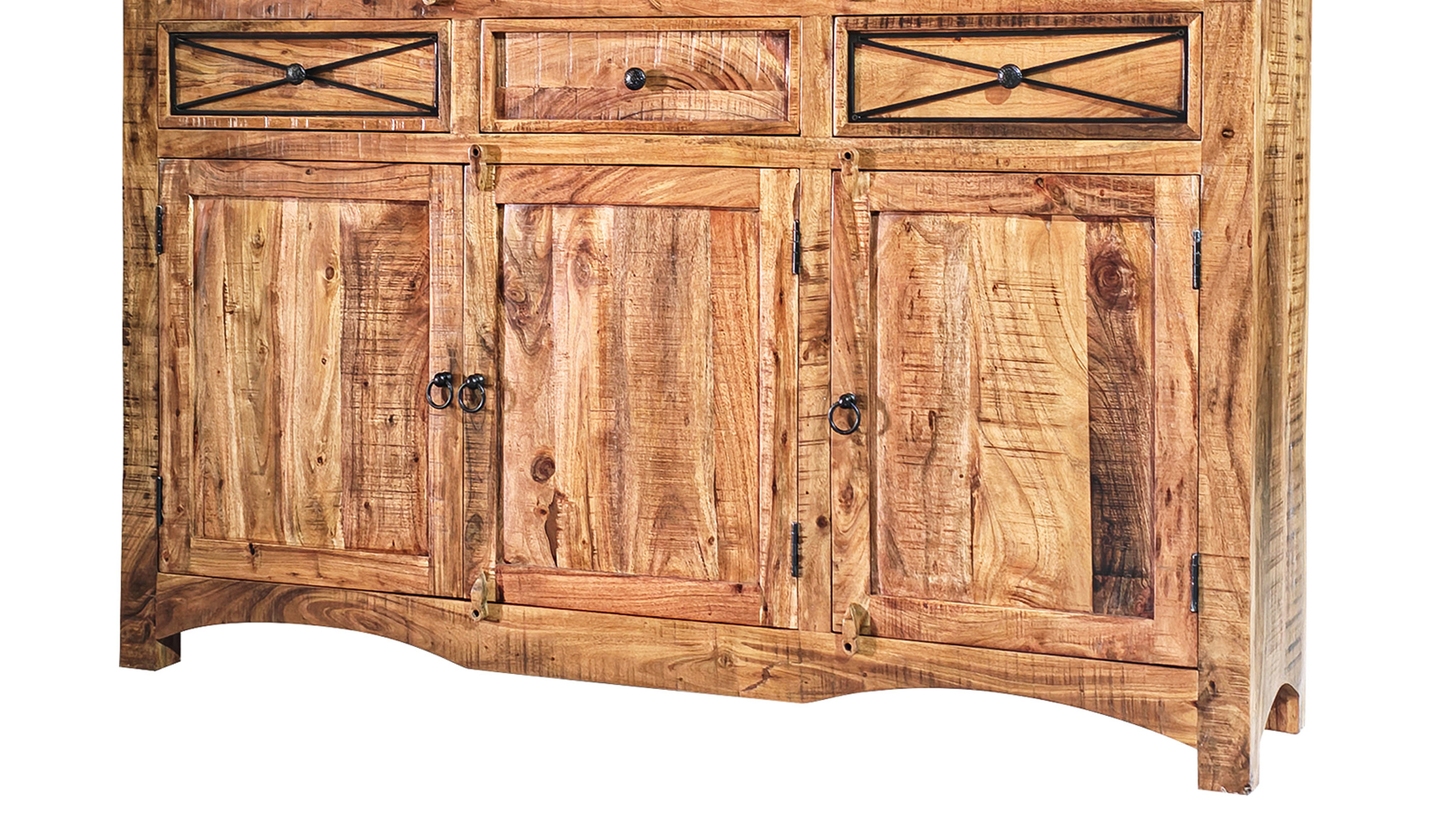 Highboard 5 Türen Akazie massiv lackiert montiert 160 cm - ACANO