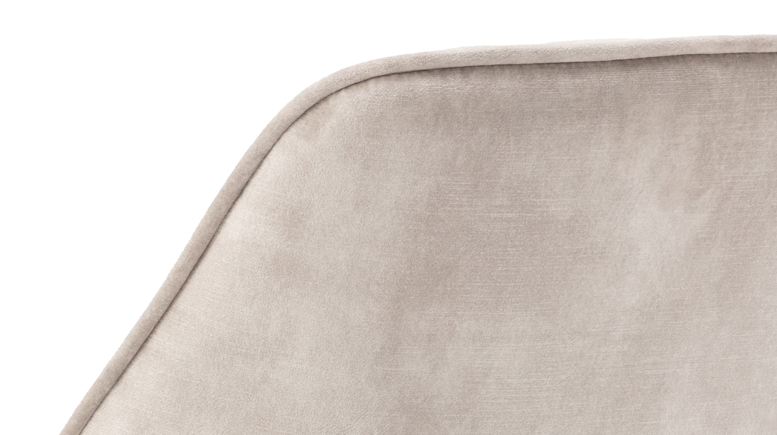 Polsterstuhl creme Metallgestell Velours Optik drehbar - OTTAWA