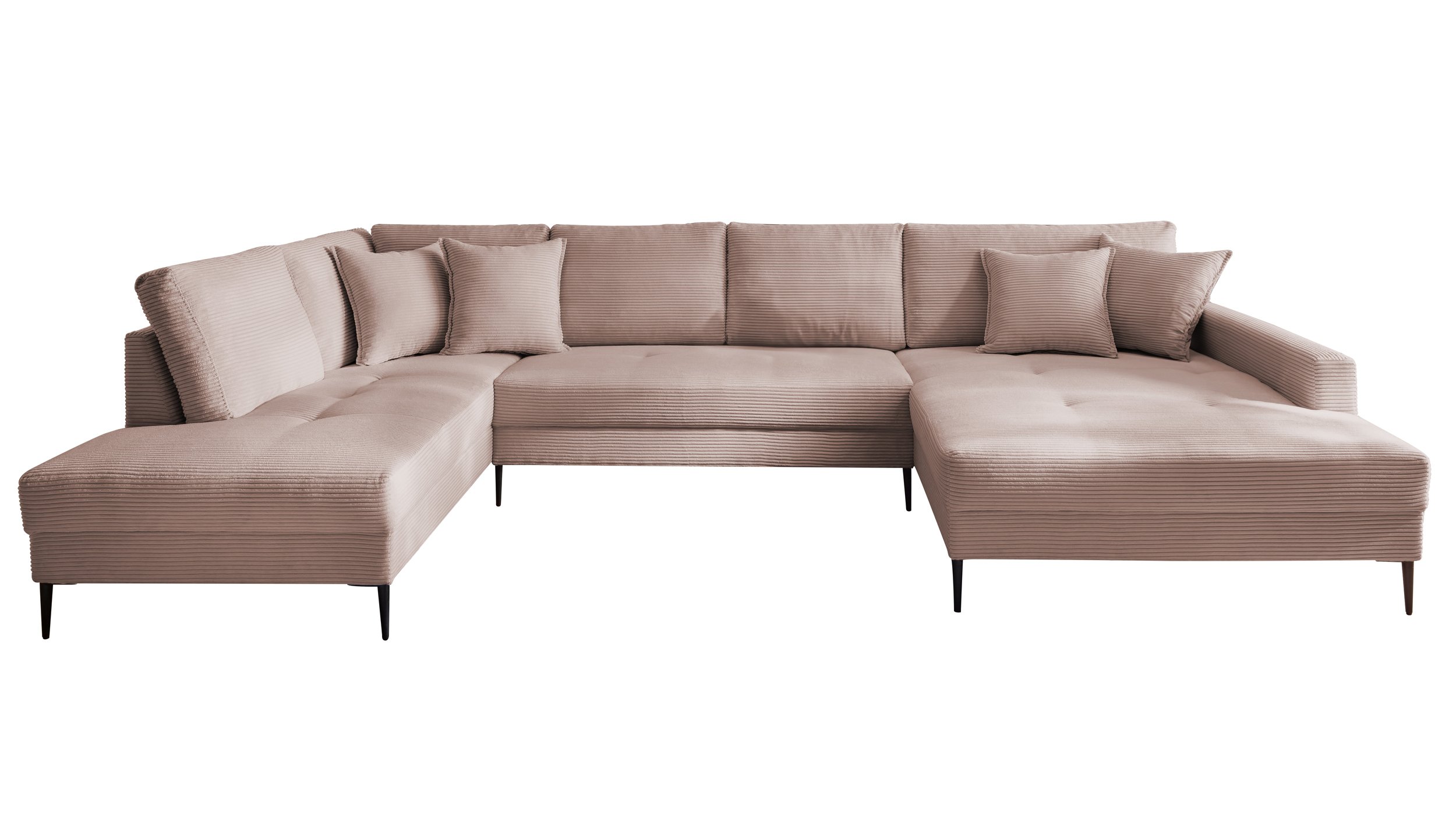 Wohnlandschaft Cord rosa - 360 cm - SUMMER 