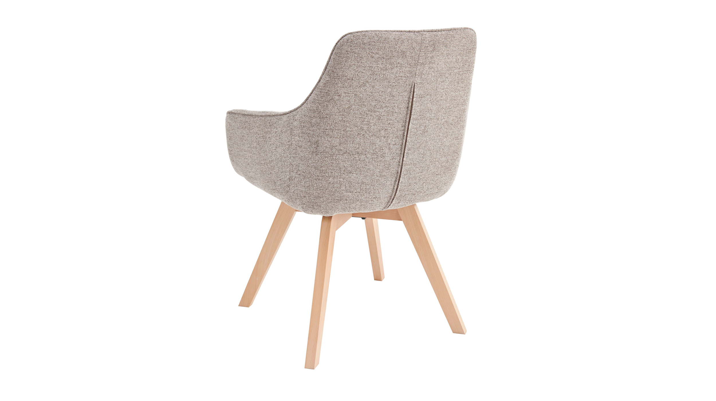 Polsterstuhl Armlehnstuhl schlamm Webstoff - Buche massiv - LIPARI