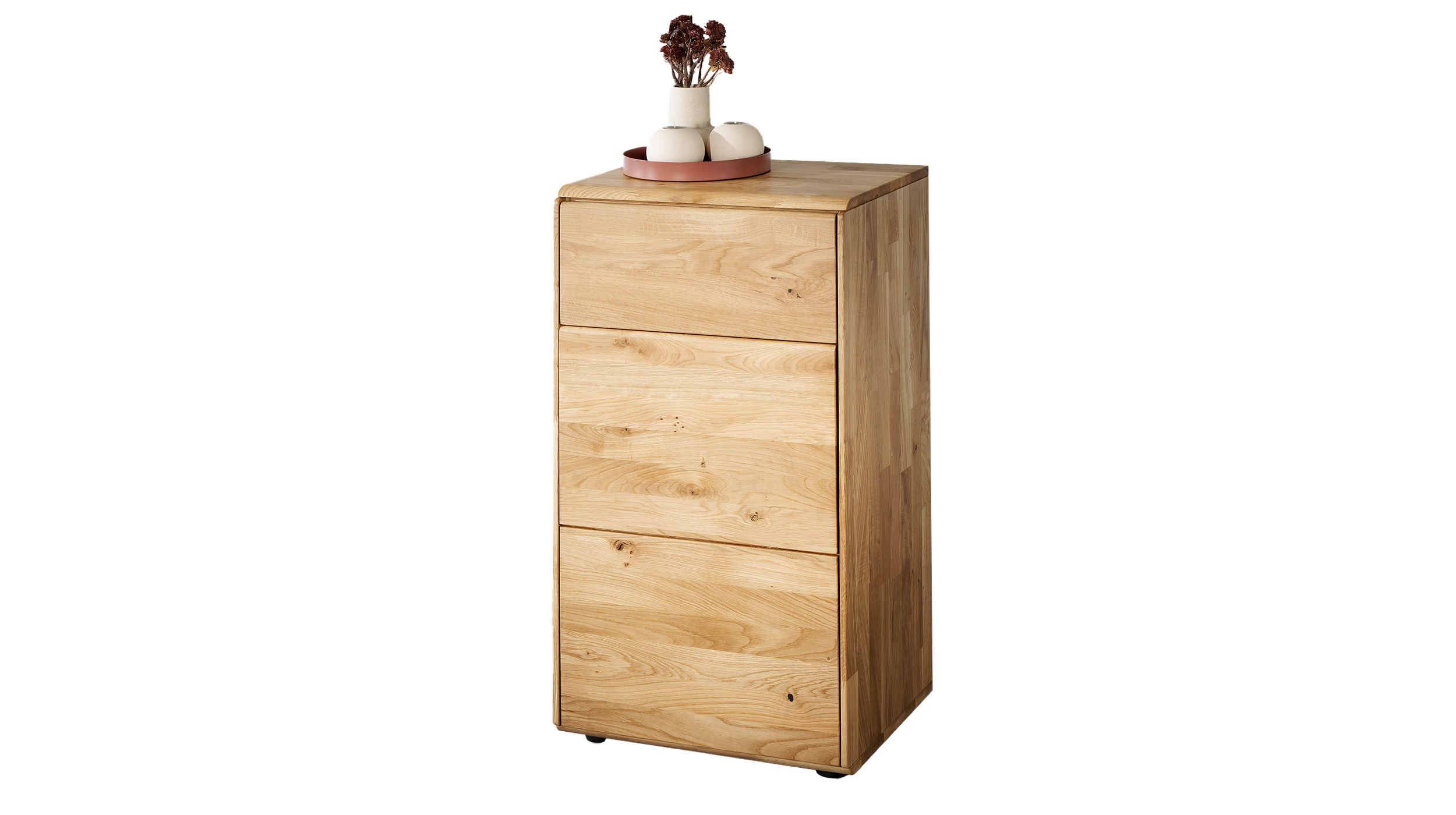 Kommode mit Schublade Wildeiche massiv geölt 51 cm - SKOV