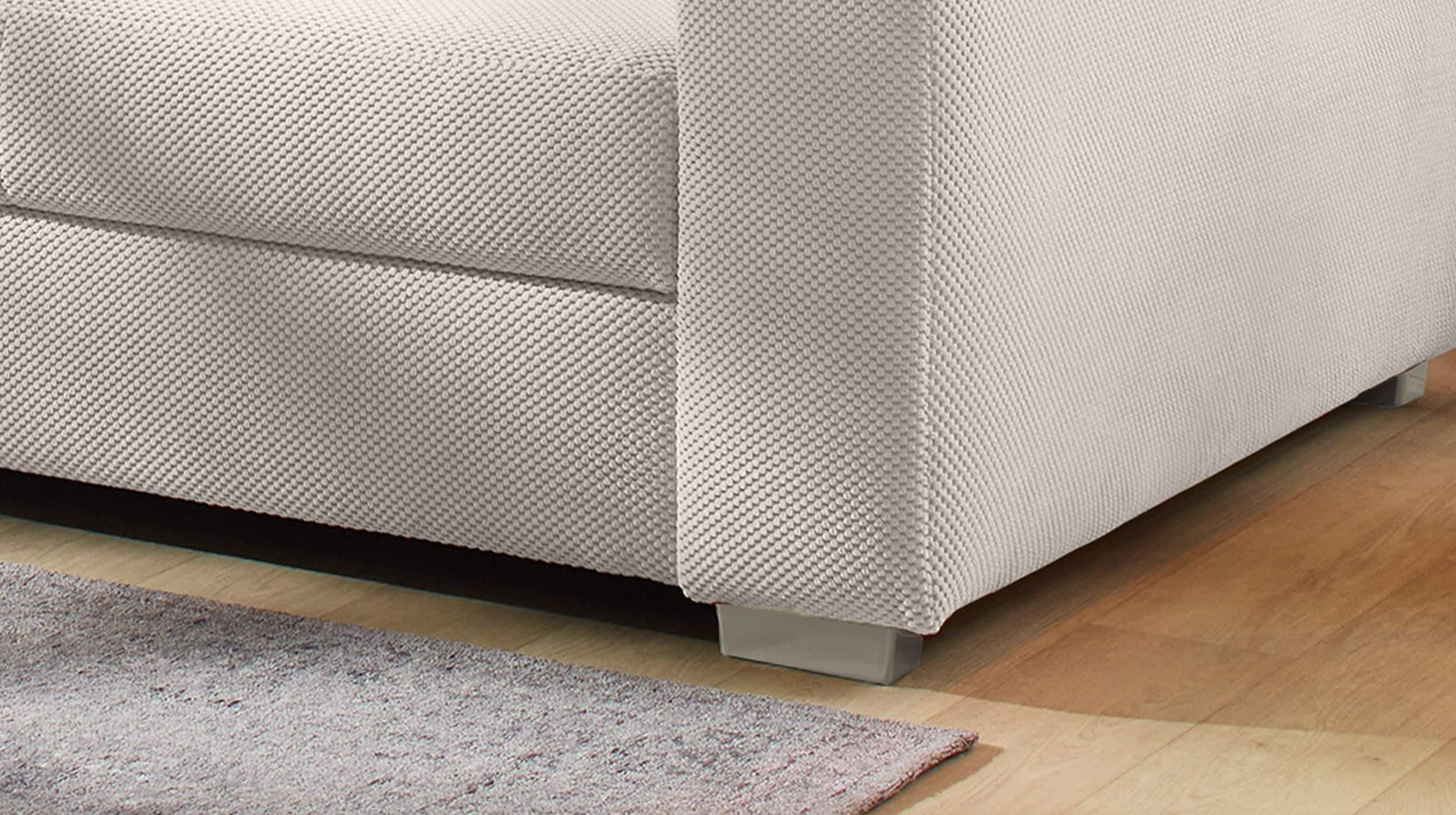 Big Sofa Cord mit Federkern beige 287 cm - MARA