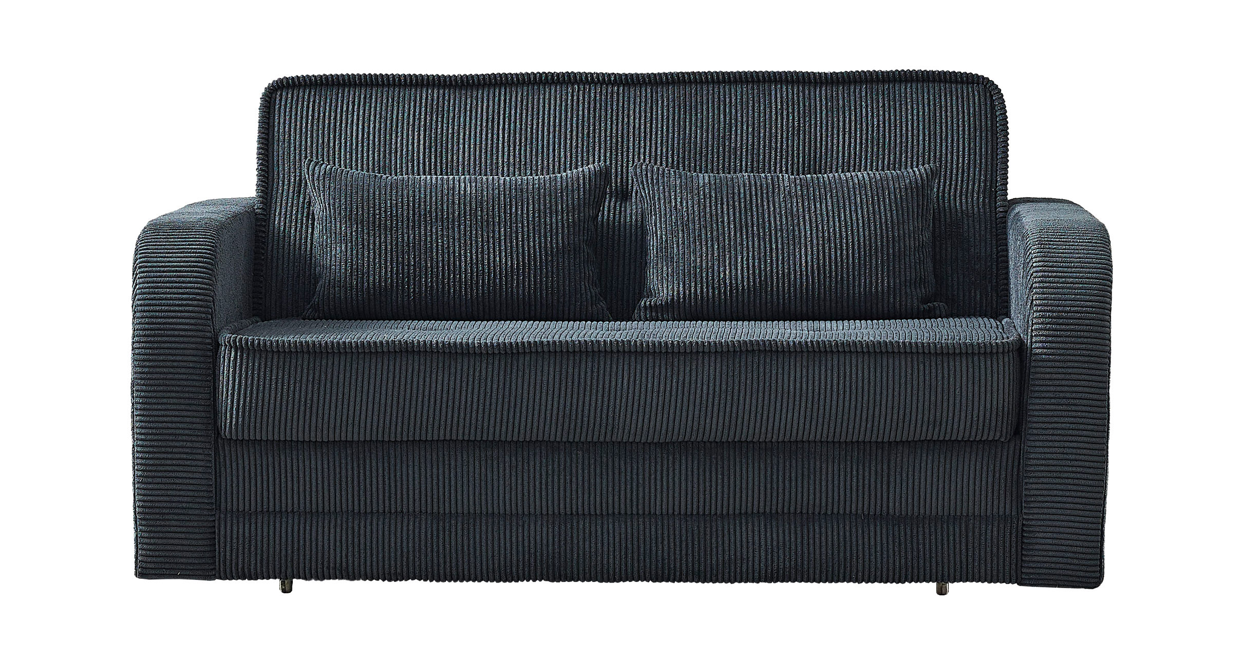 Schlafsofa Cord anthrazit Bettkasten ausziehbar 171 cm - MOLERON