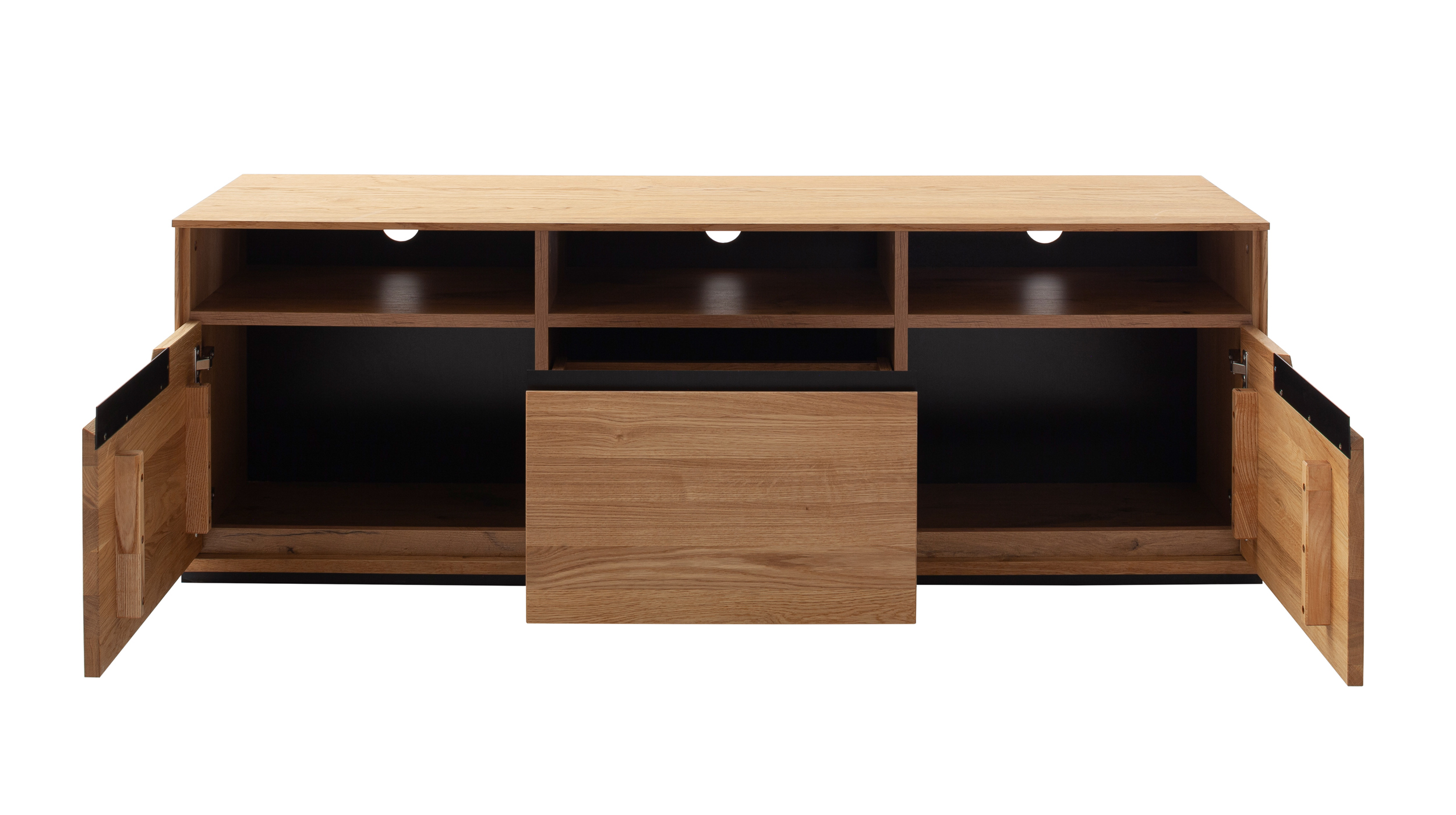 TV - Lowboard Wildeiche geölt teilmassiv 153 cm TV - Board - ARAYA