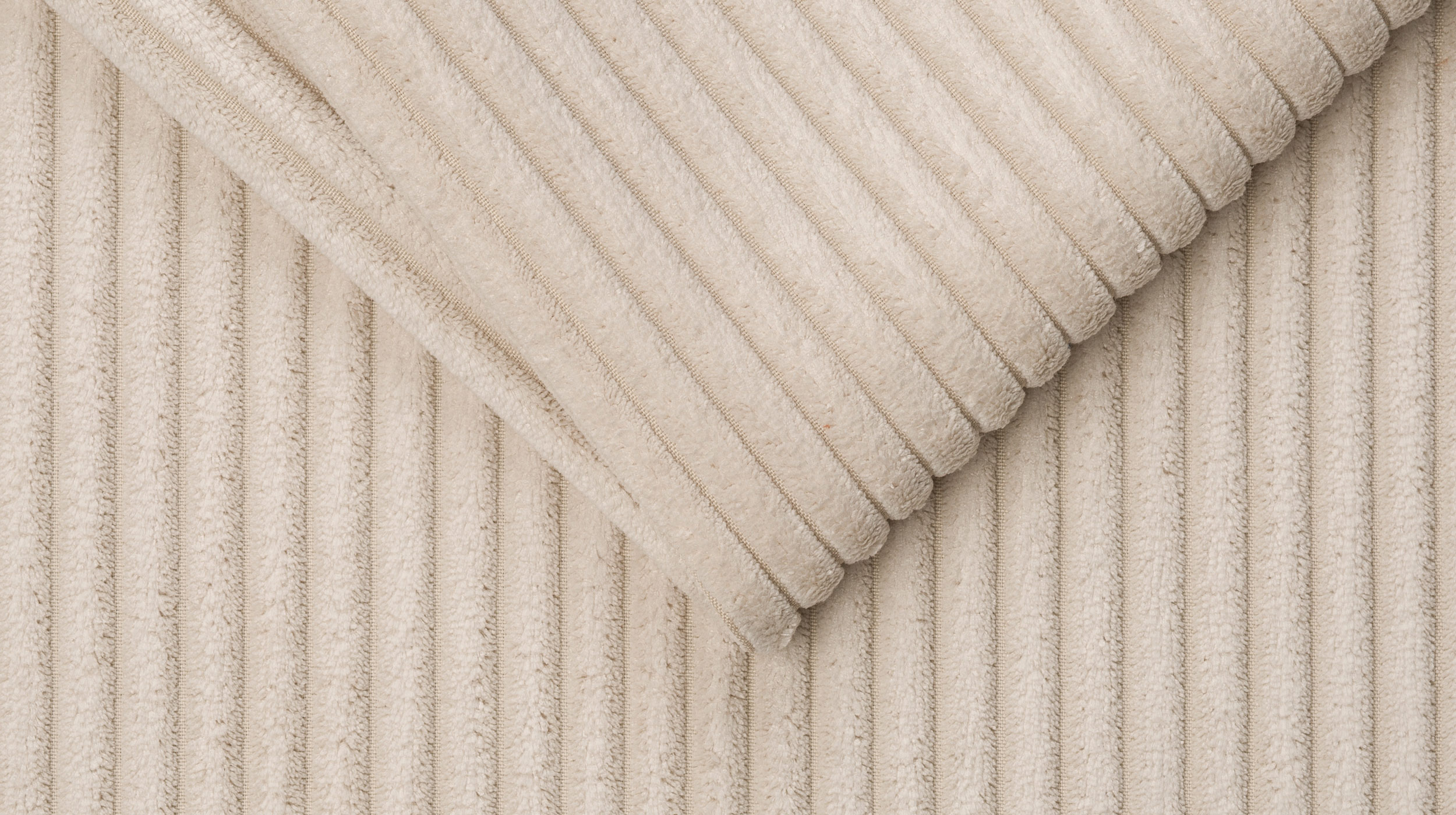 Wohnlandschaft Cord creme - 360 cm - SUMMER 