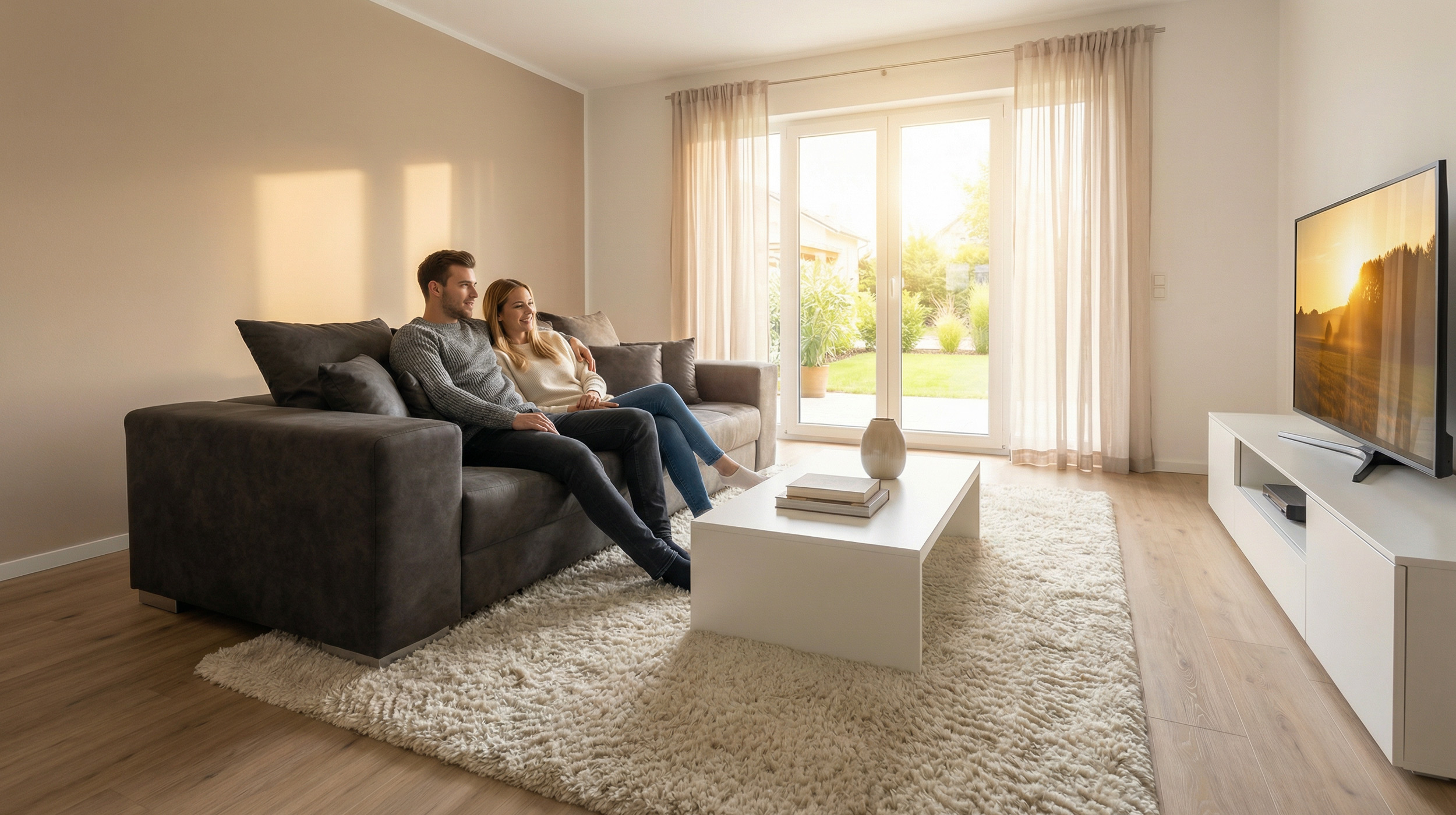 Big Sofa grau Vintage - 254 cm - Microfaser - BORNEO