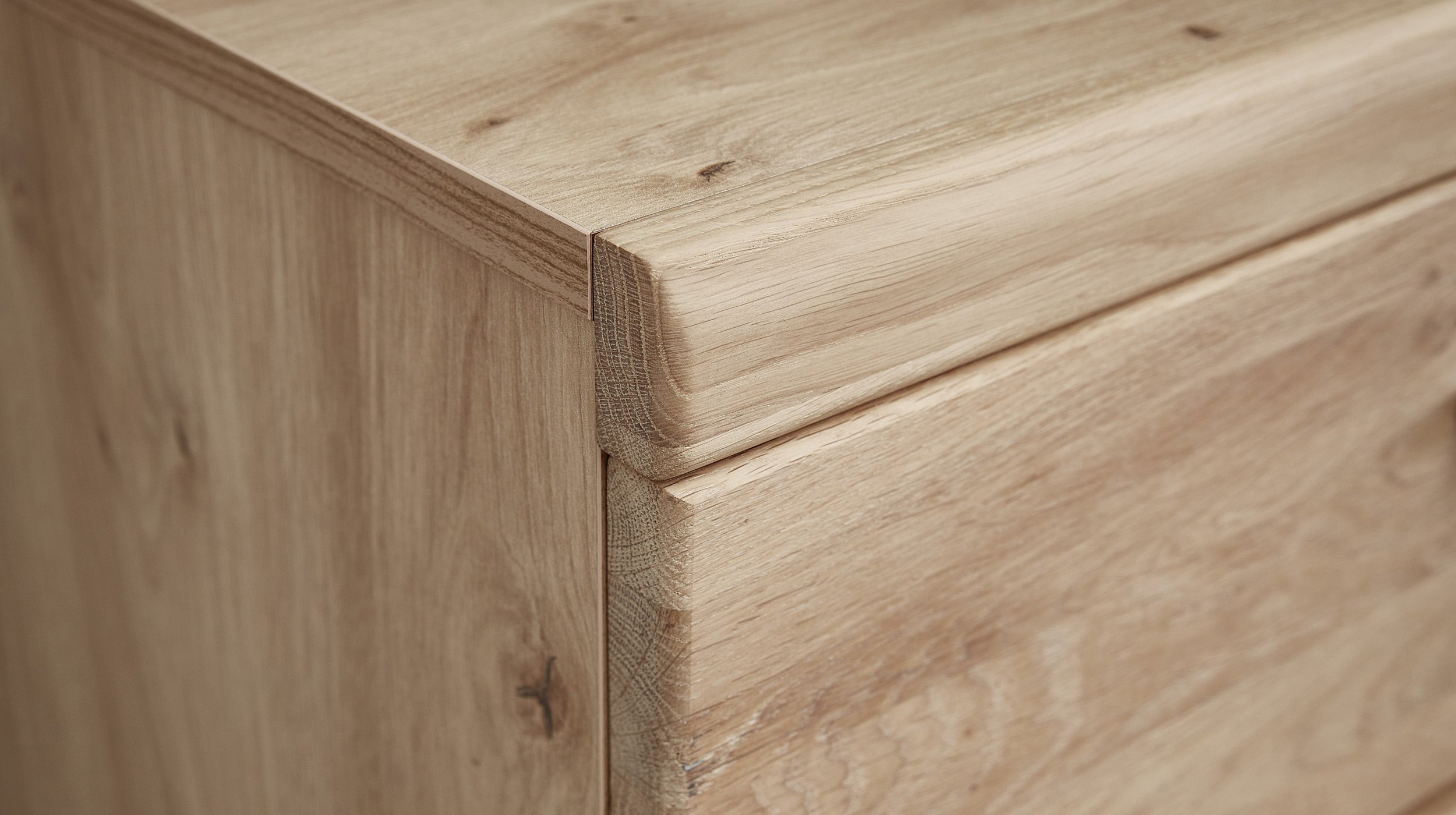 Sideboard mit 3 Schubladen Altesche teilmassiv gebürstet 170 cm - SONOS