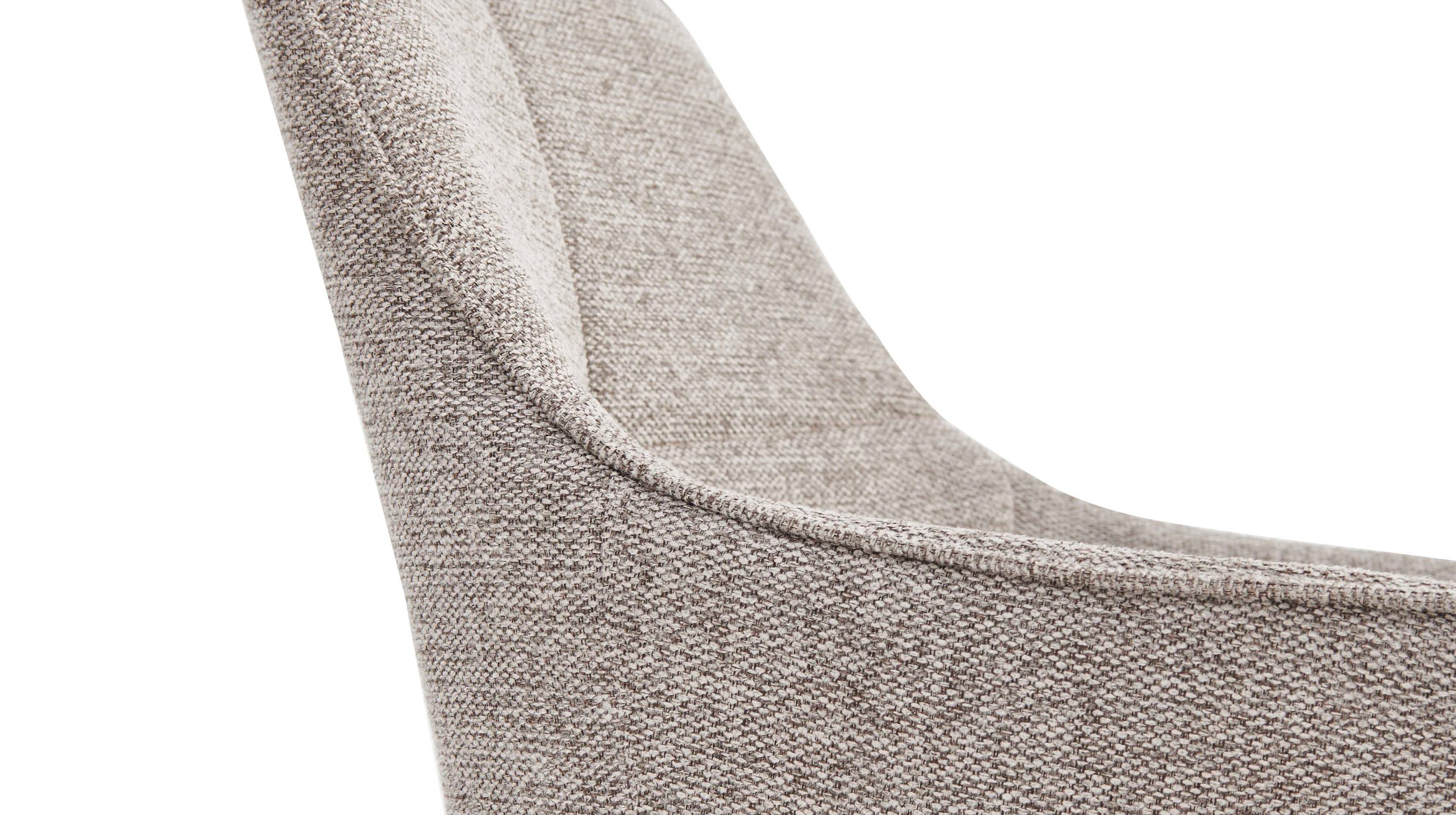 Polsterstuhl Armlehnstuhl schlamm Webstoff - Buche massiv - LIPARI