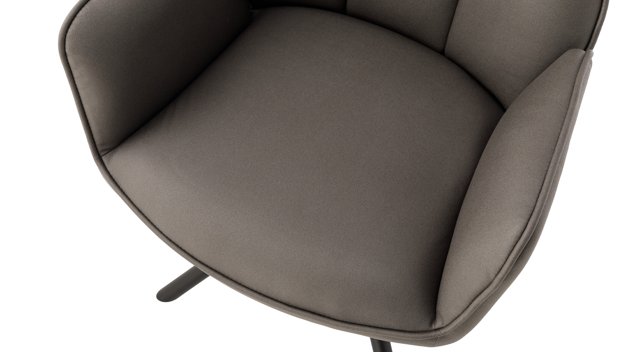 Armlehnstuhl anthrazit Drehstuhl Microfaser - RAFAELA