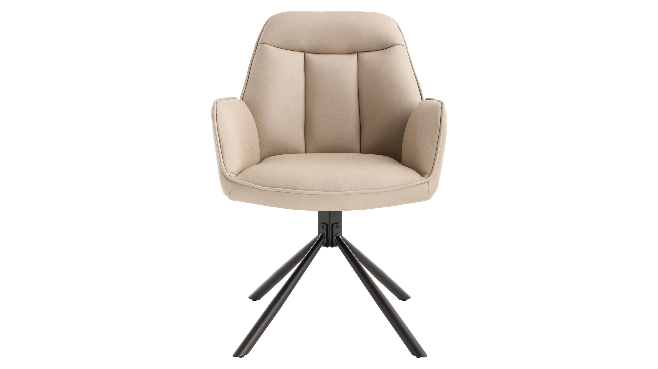 Armlehnstuhl braun Drehstuhl Microfaser - RAFAELA