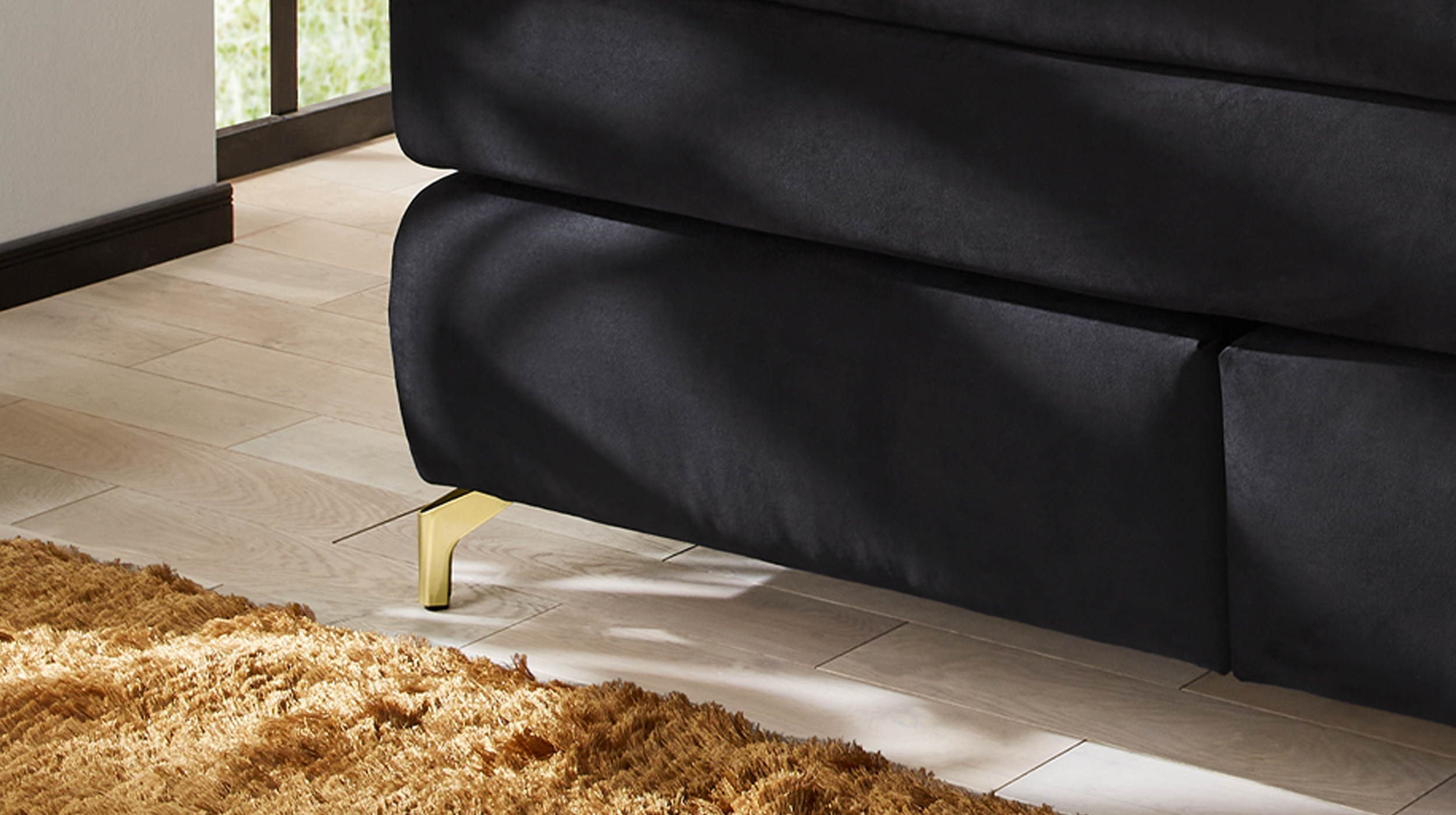 Boxspringbett 180 x 200 cm schwarz Samtlook - SANCARA