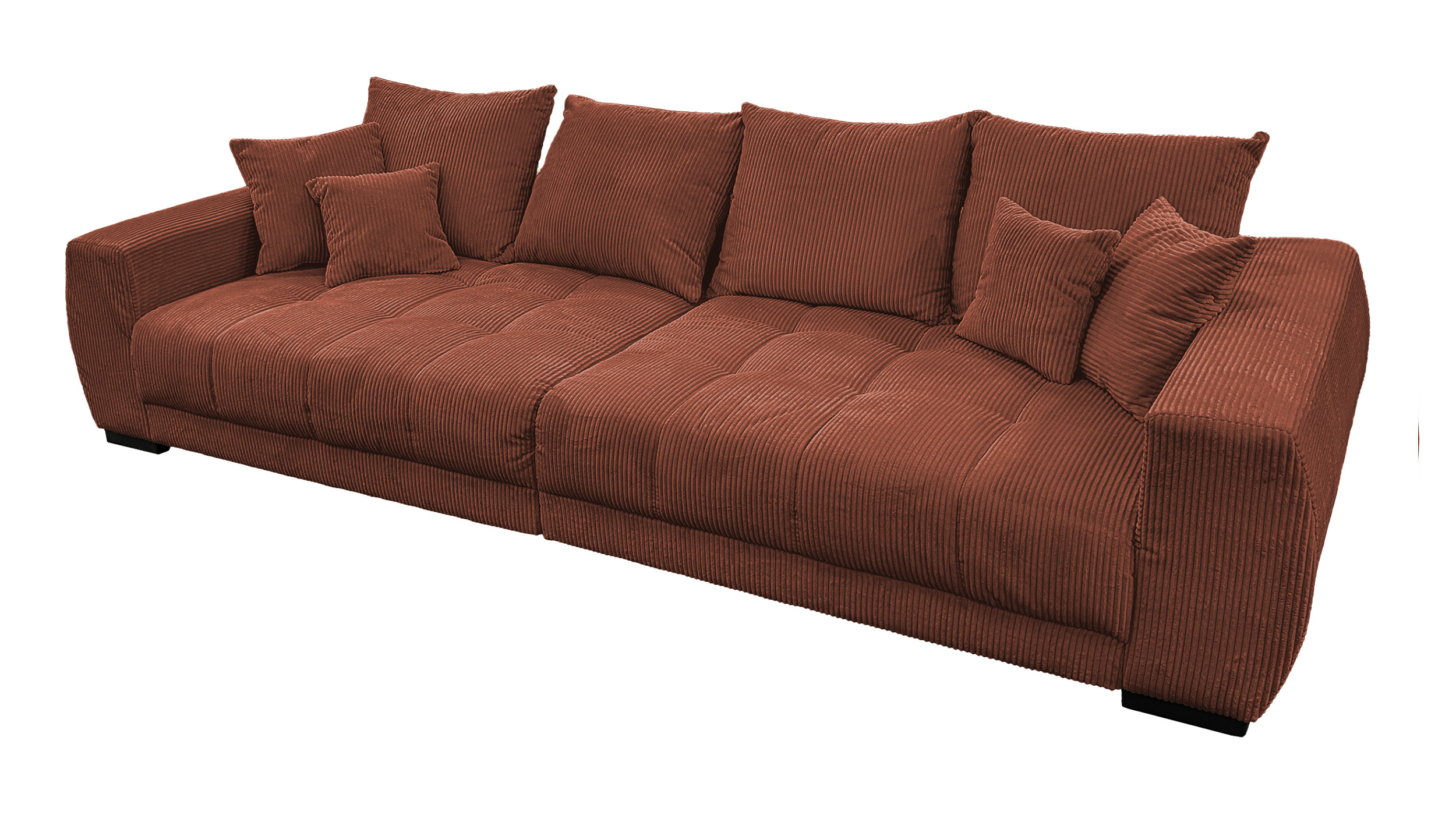 Big Sofa Cord rost mit Nosagunterfederung 300 cm - ARTEMIS