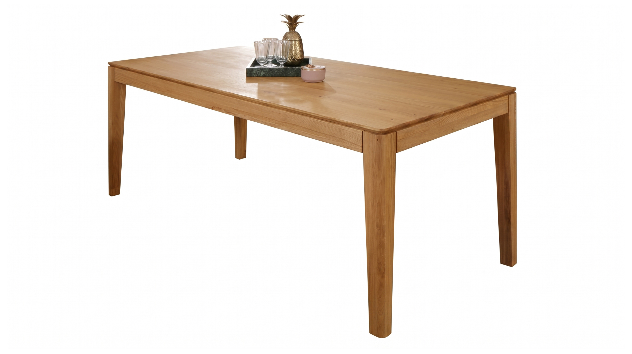 Esstisch ausziehbar 160-245 cm Massivholz Wildeiche geölt - FLAVIA