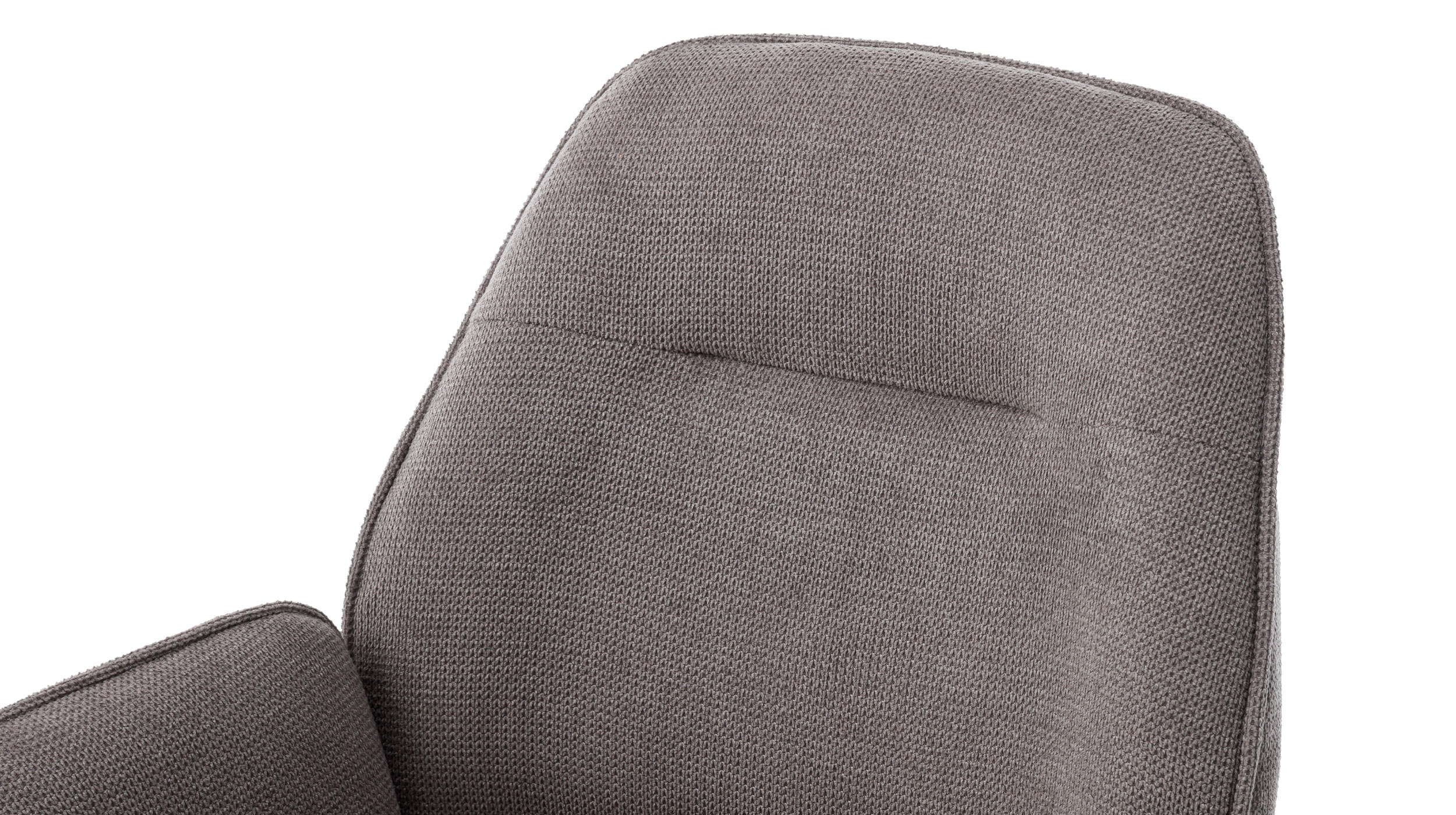 Armlehnstuhl grau Drehstuhl Chenille Optik - MALITA