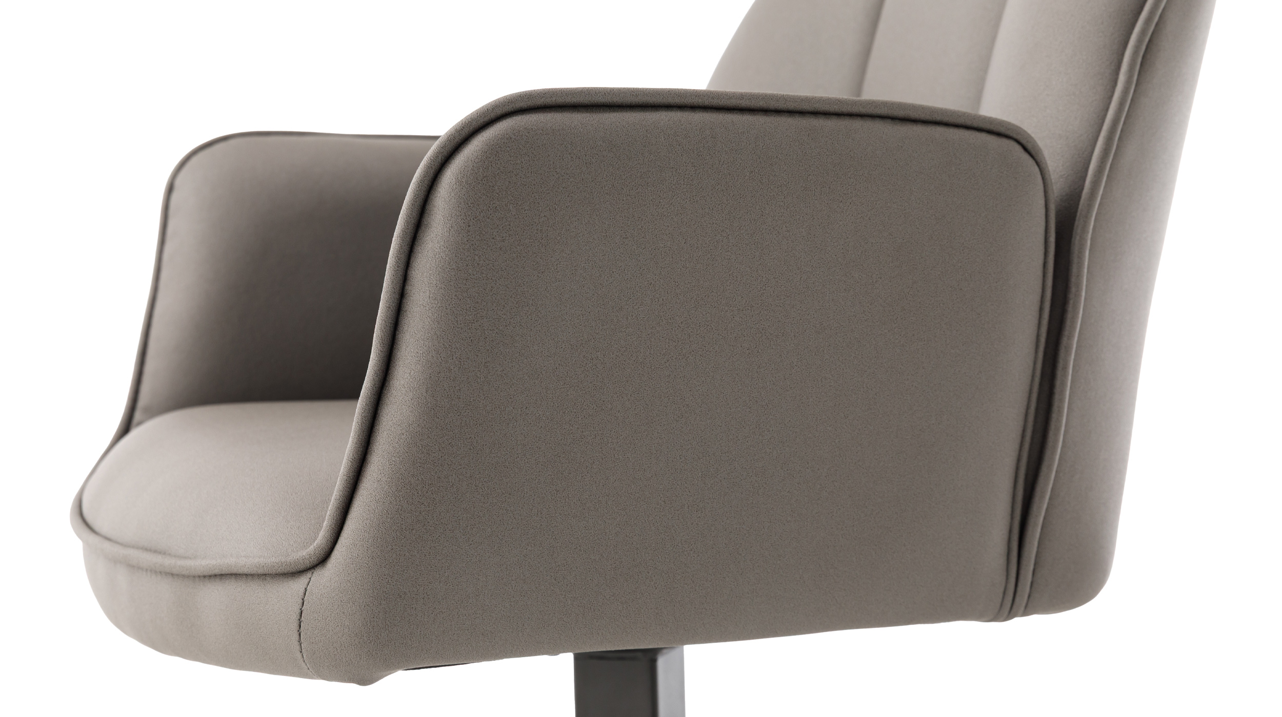 Armlehnstuhl anthrazit Drehstuhl Microfaser - RAFAELA