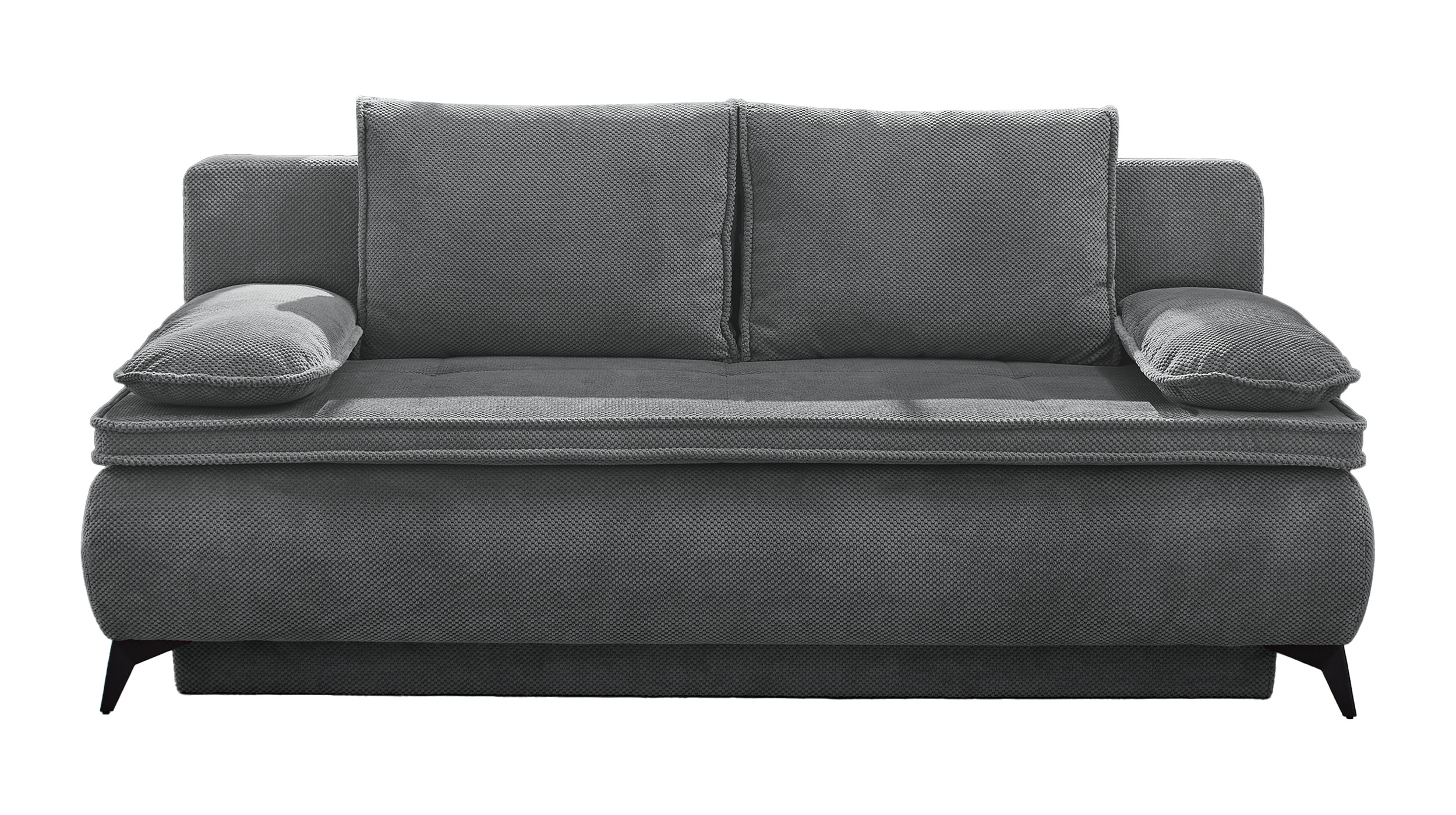Schlafsofa Cord grau Bettkasten Dauerschläfer 205 cm - DREAMER