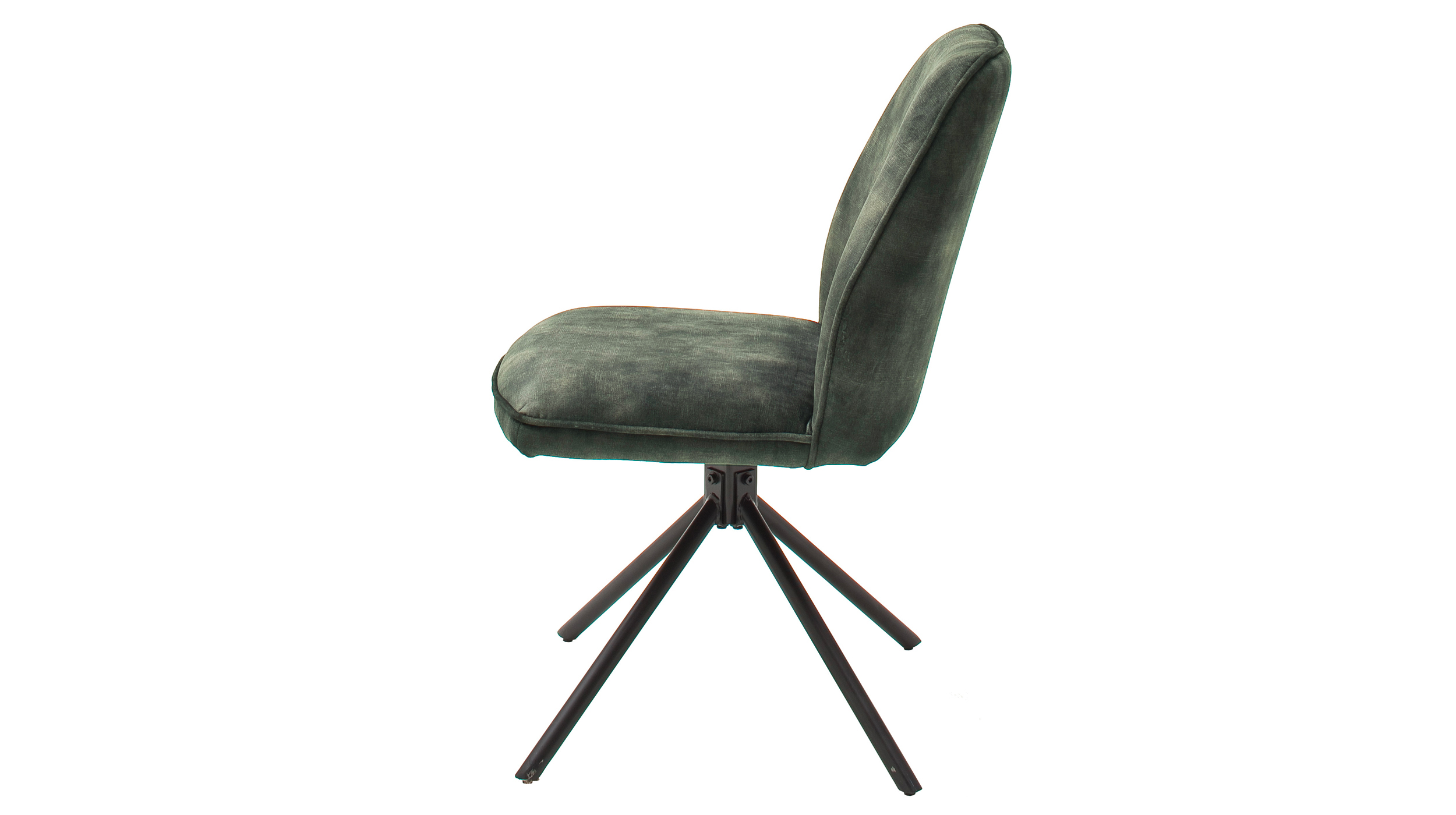 Polsterstuhl olive Metallgestell Velours Optik drehbar - OTTAWA