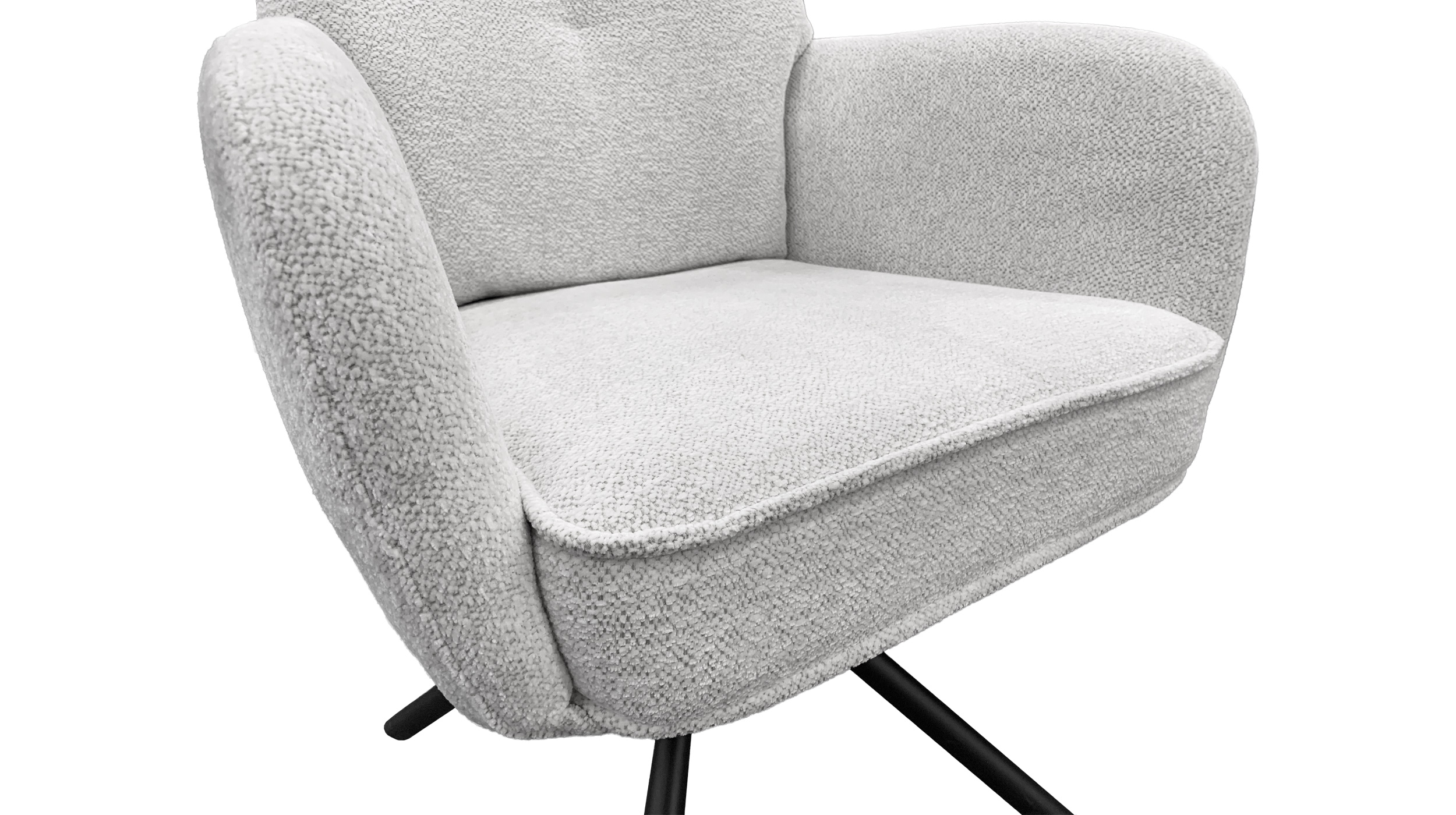 Armlehnstuhl creme Drehstuhl Taschenfederkern - JÖRDIS