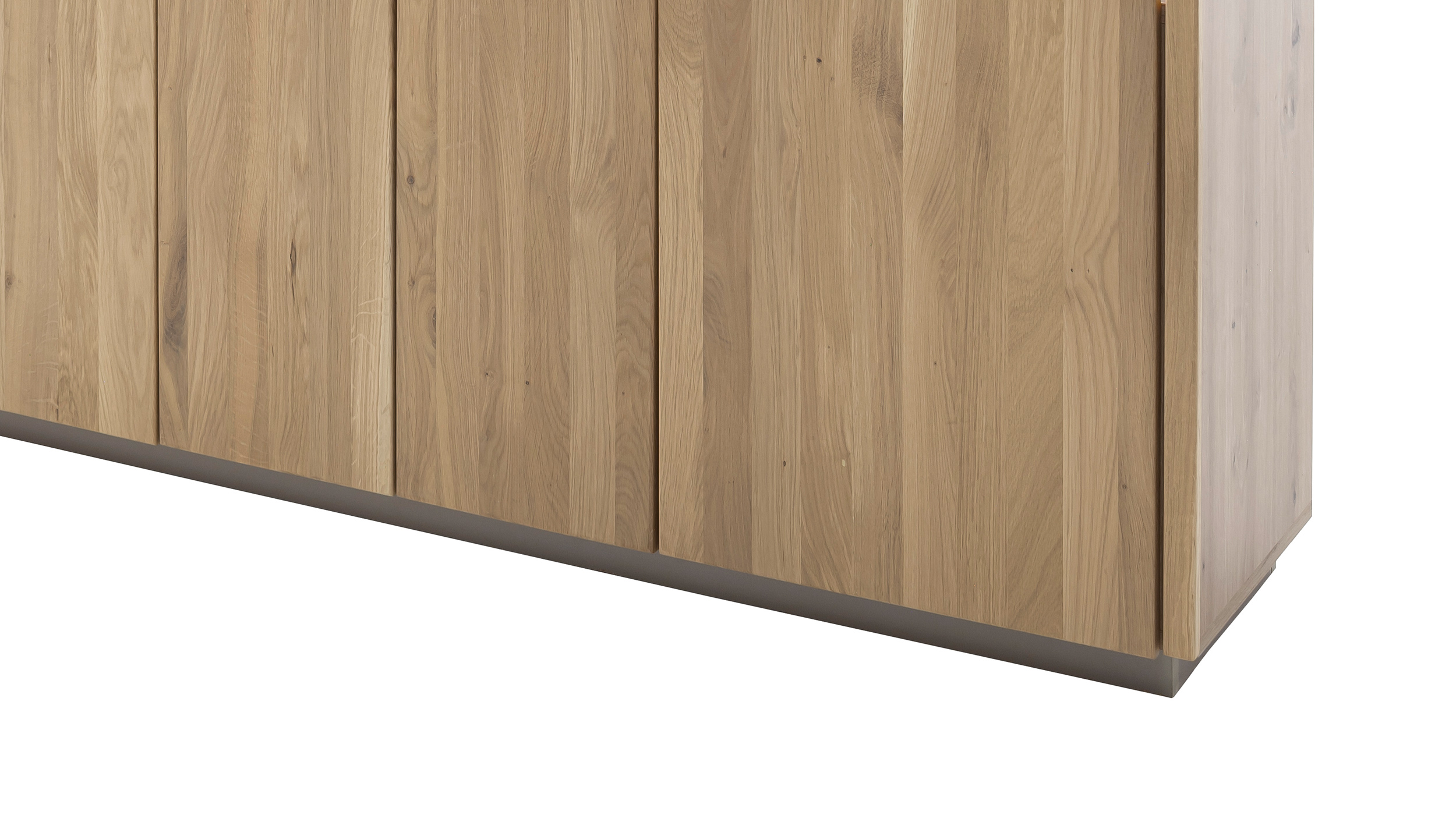 Sideboard mit Beleuchtung Kristalleiche massiv geölt 167 cm - LARVIK