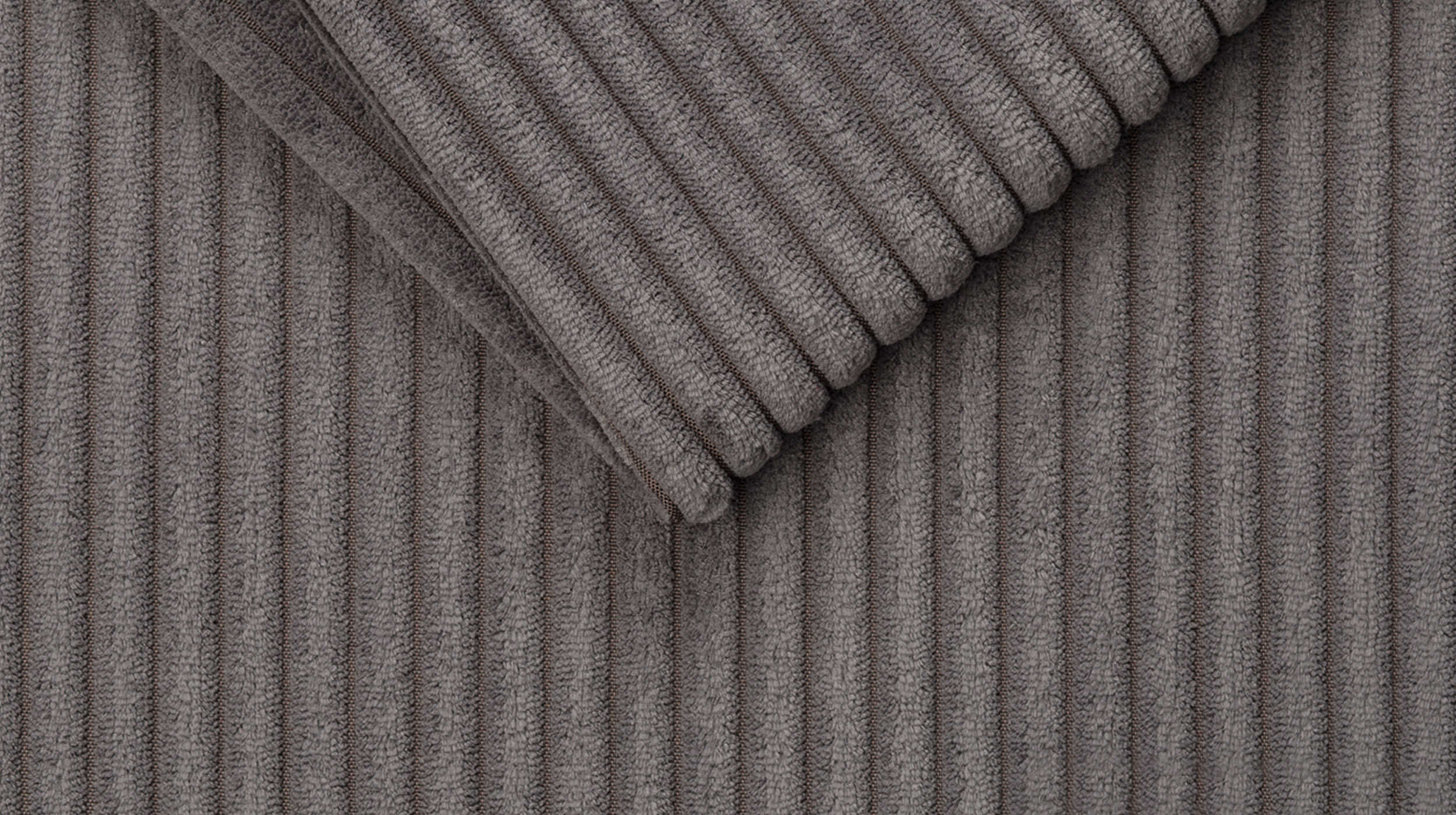 Wohnlandschaft Cord dunkelgrau - 360 cm - SUMMER 