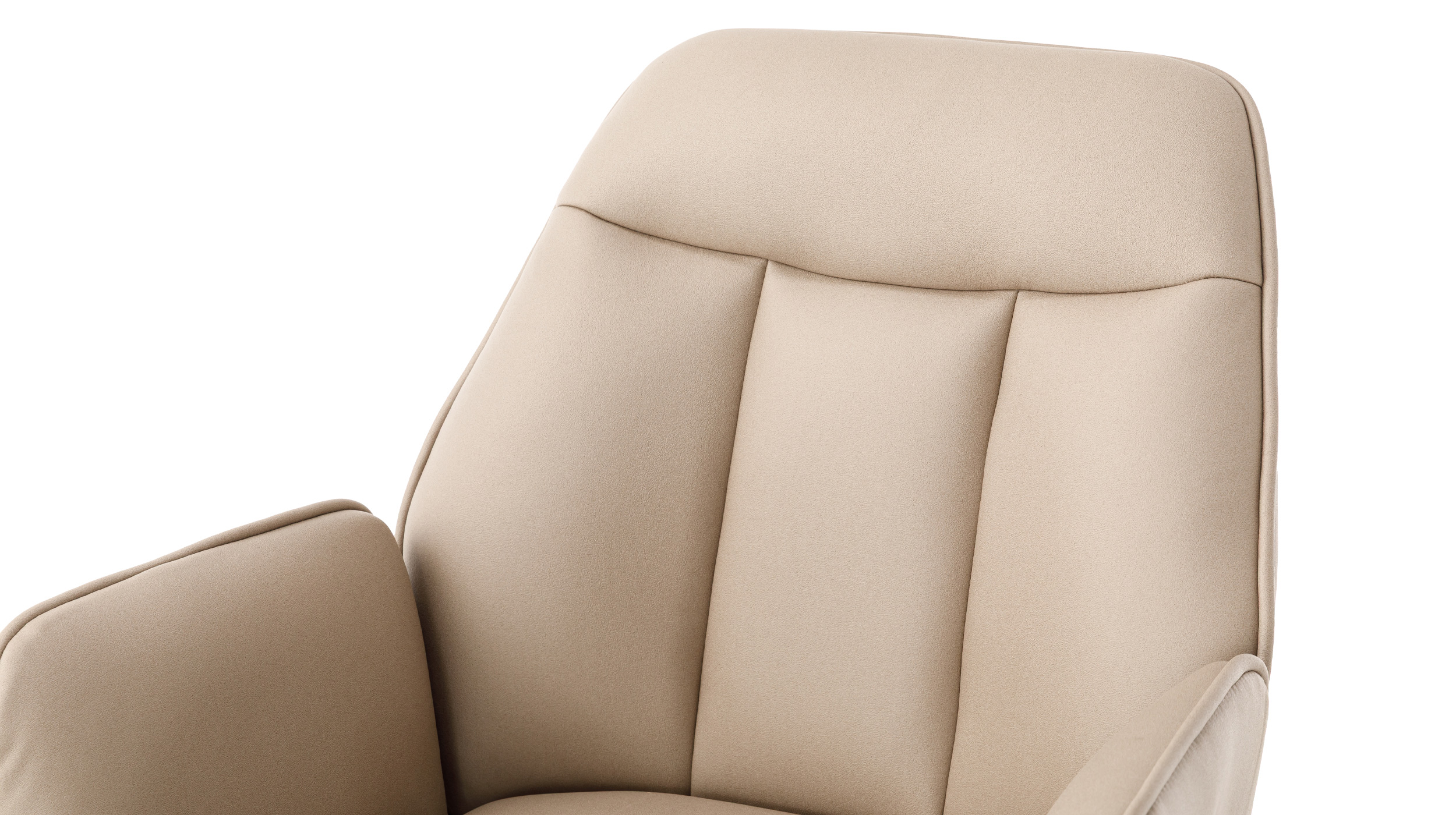 Armlehnstuhl braun Drehstuhl Microfaser - RAFAELA