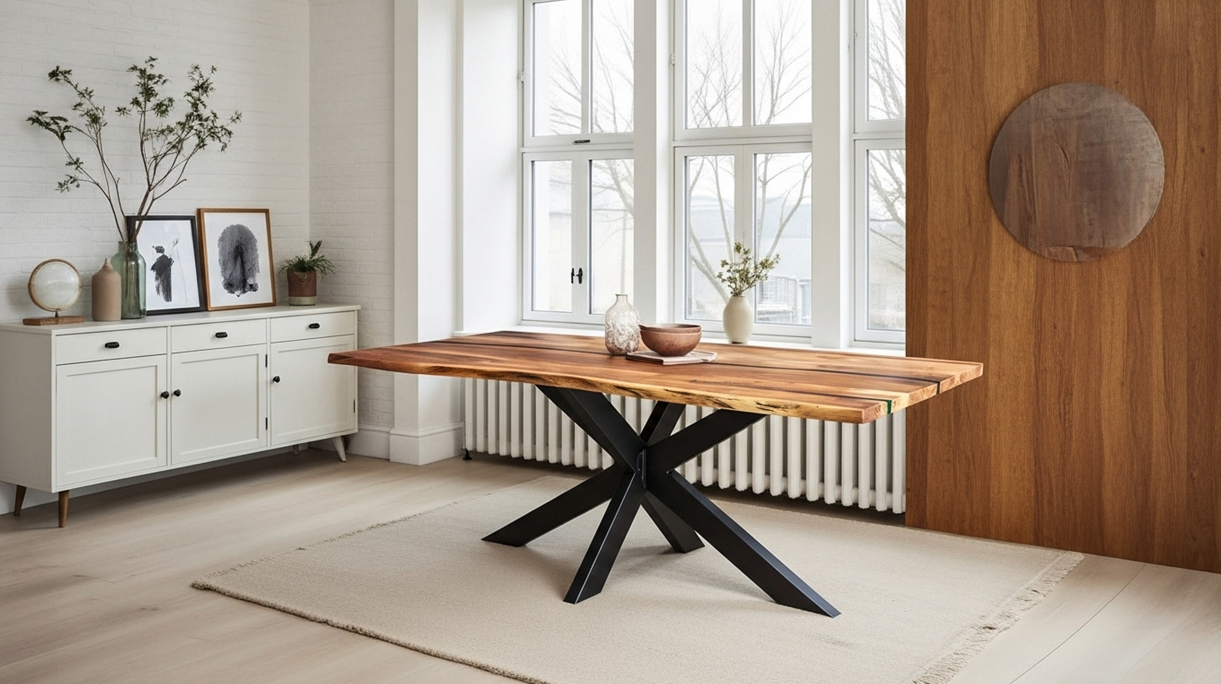 Esstisch Baumkantentisch 200 cm Akazie massiv Epoxidharz - TORVALD